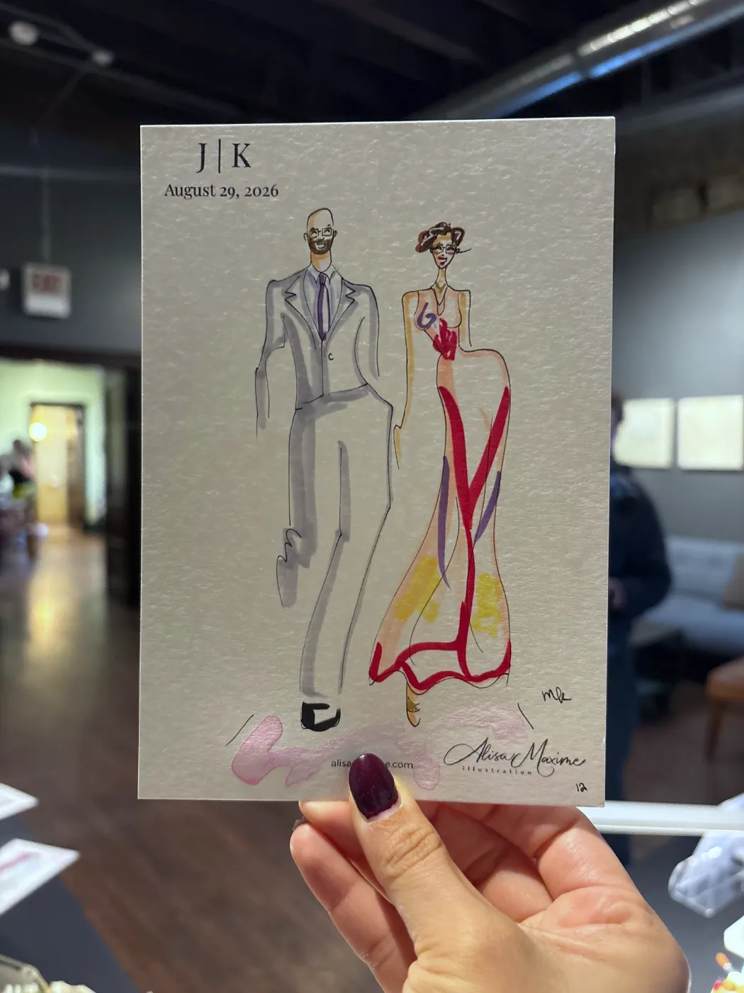 Live fashion sketch 13 from Wedding at Firehouse Chicago