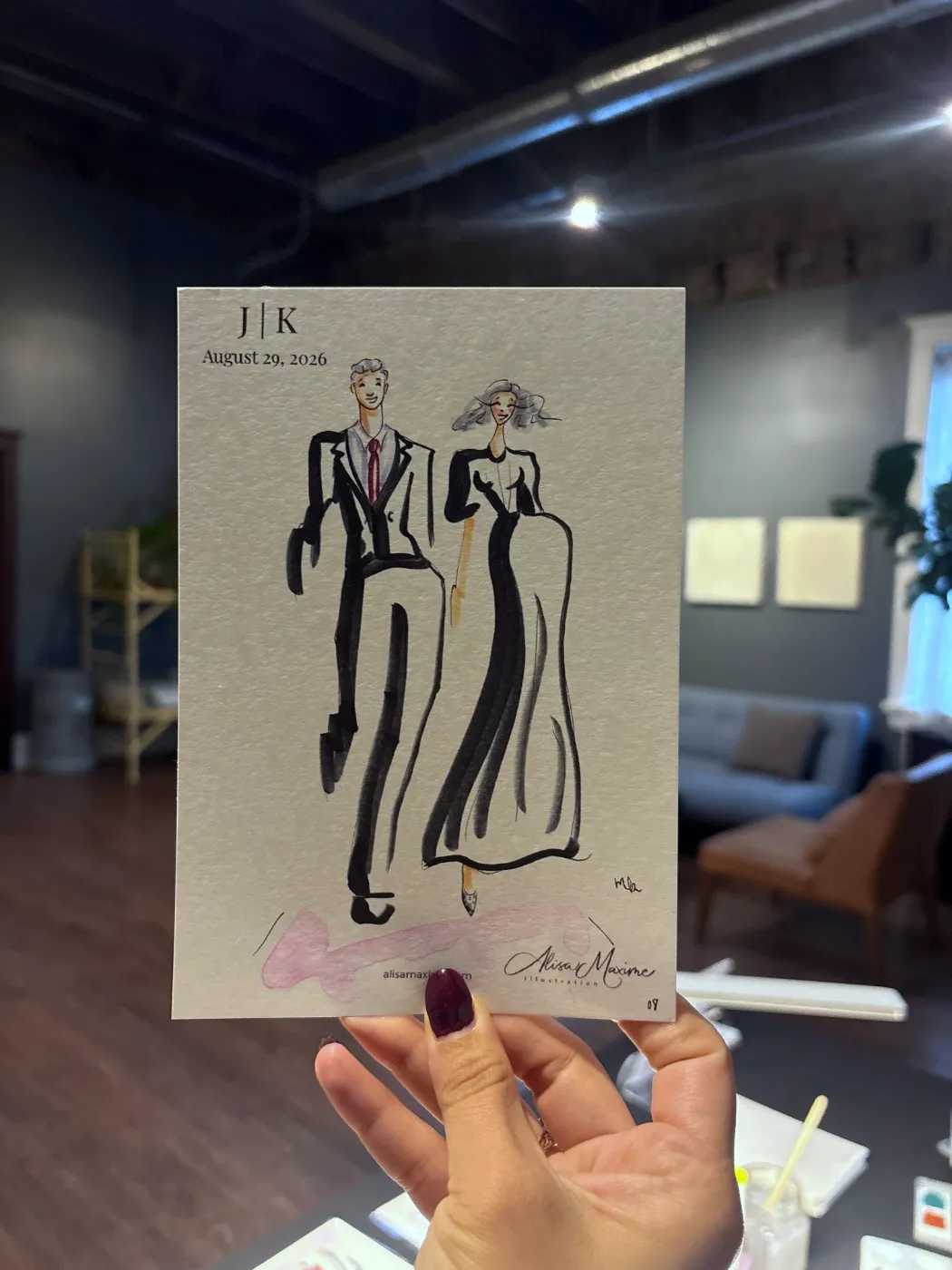 Live fashion sketch 9 from Wedding at Firehouse Chicago