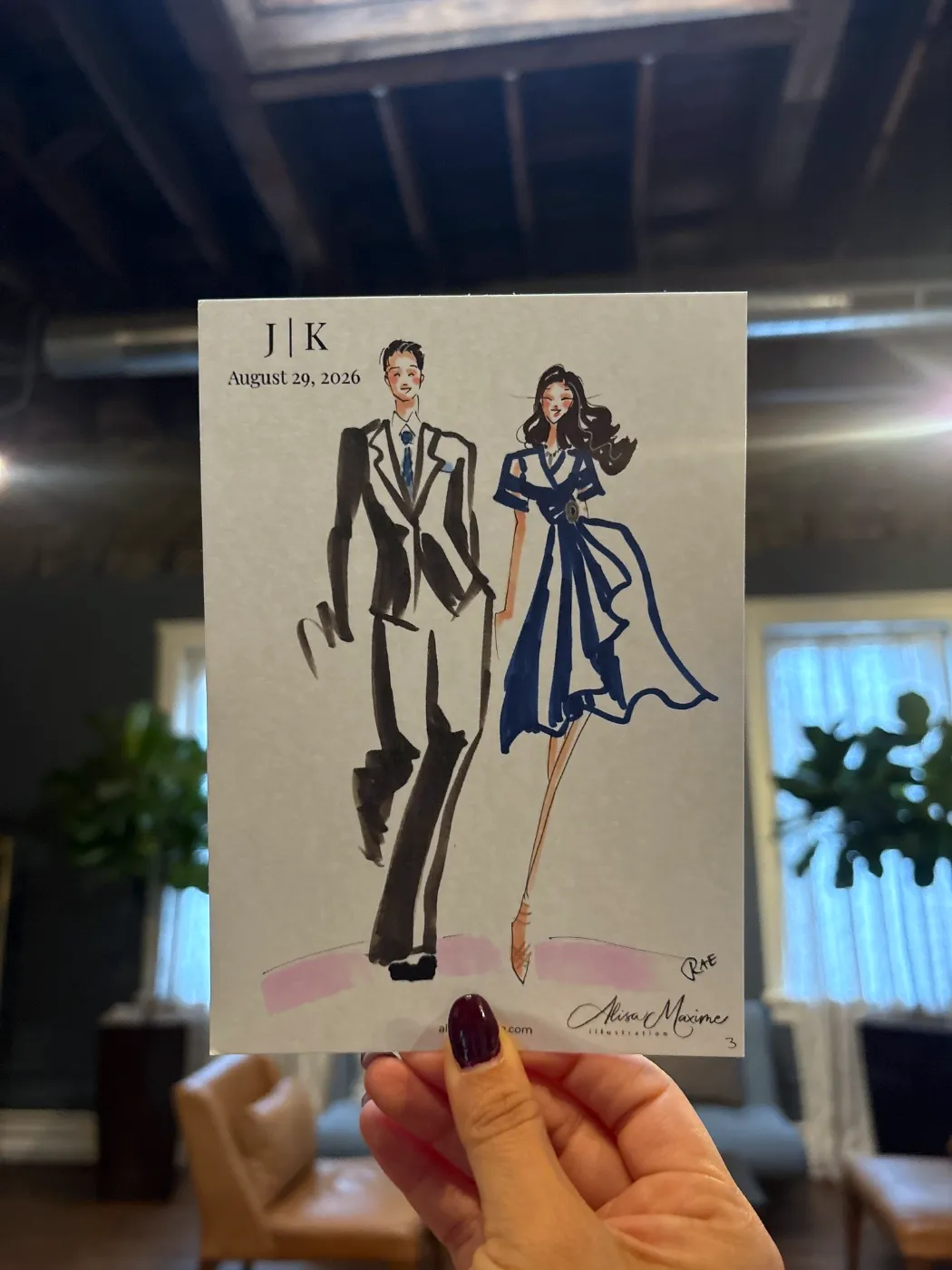 Live fashion sketch 4 from Wedding at Firehouse Chicago
