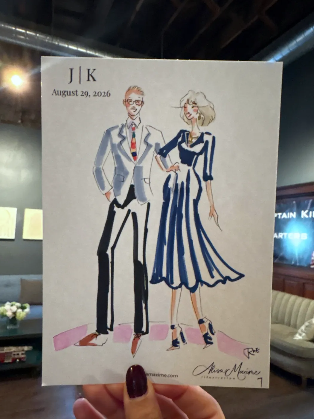 Live fashion sketch 8 from Wedding at Firehouse Chicago