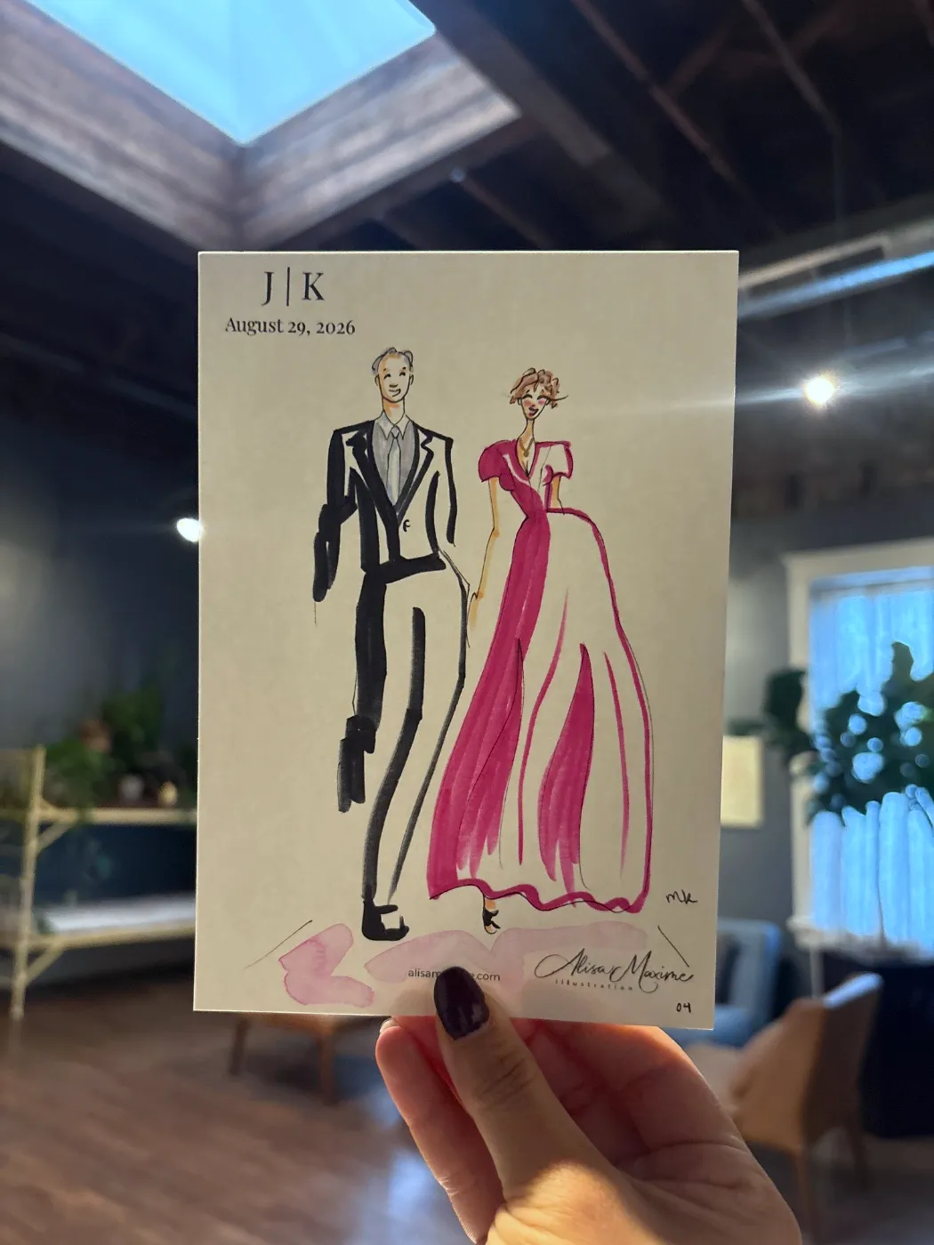 Live fashion sketch 5 from Wedding at Firehouse Chicago