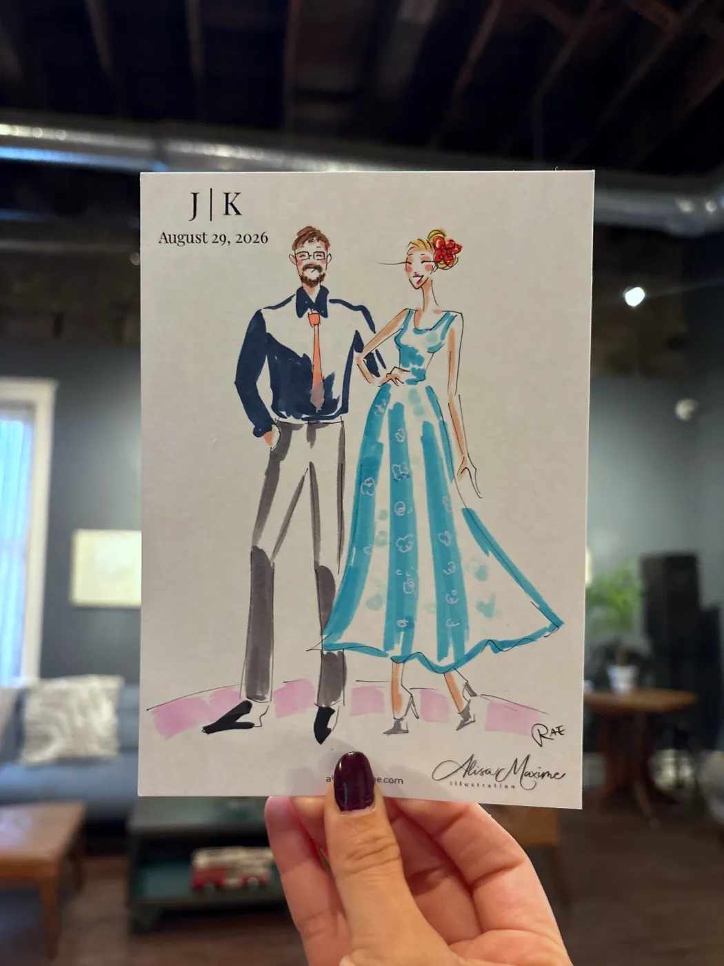 Live fashion sketch 12 from Wedding at Firehouse Chicago
