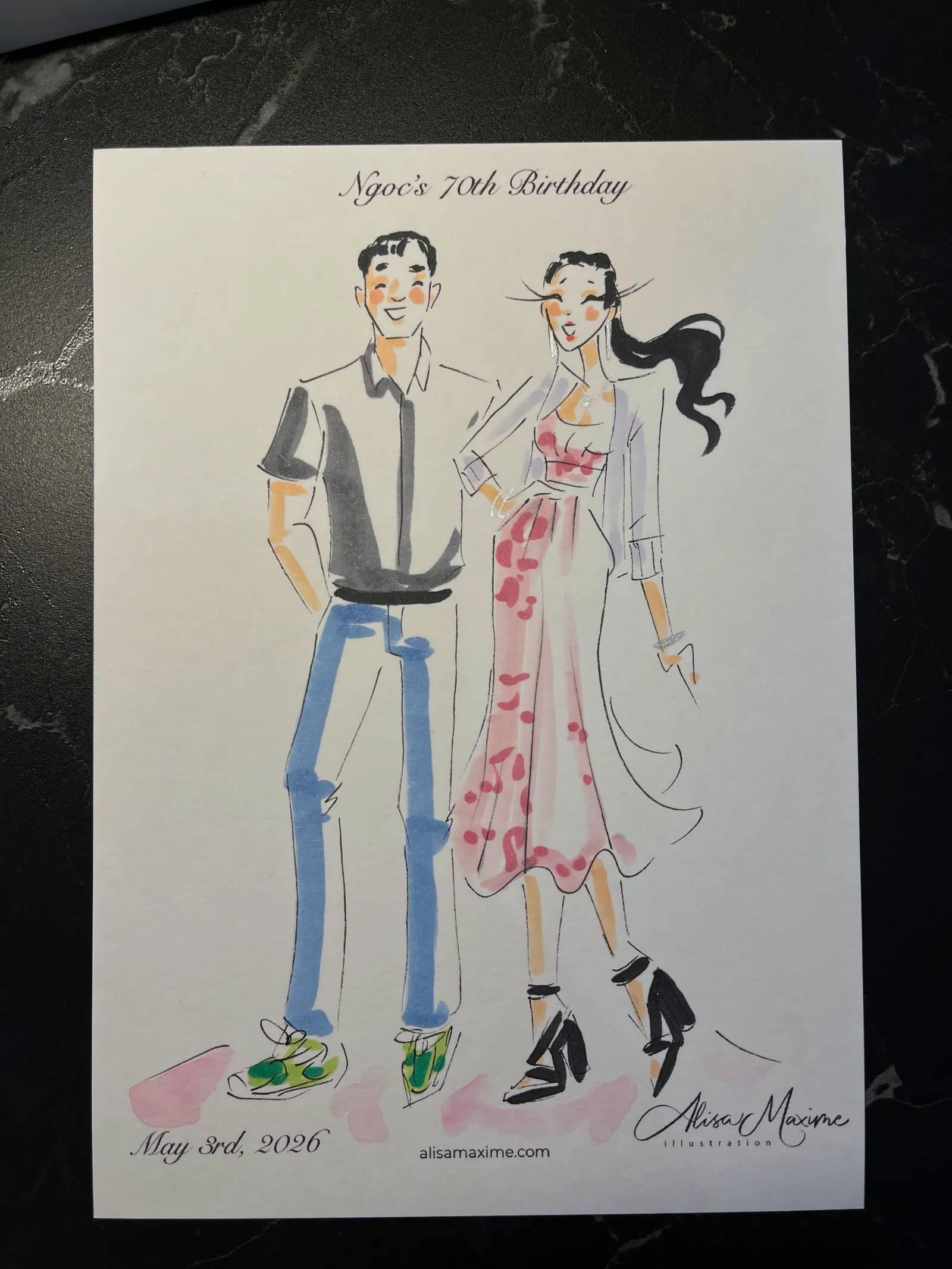 Live fashion sketch 10 from Surprise 70th Birthday Party in Round Rock, Texas