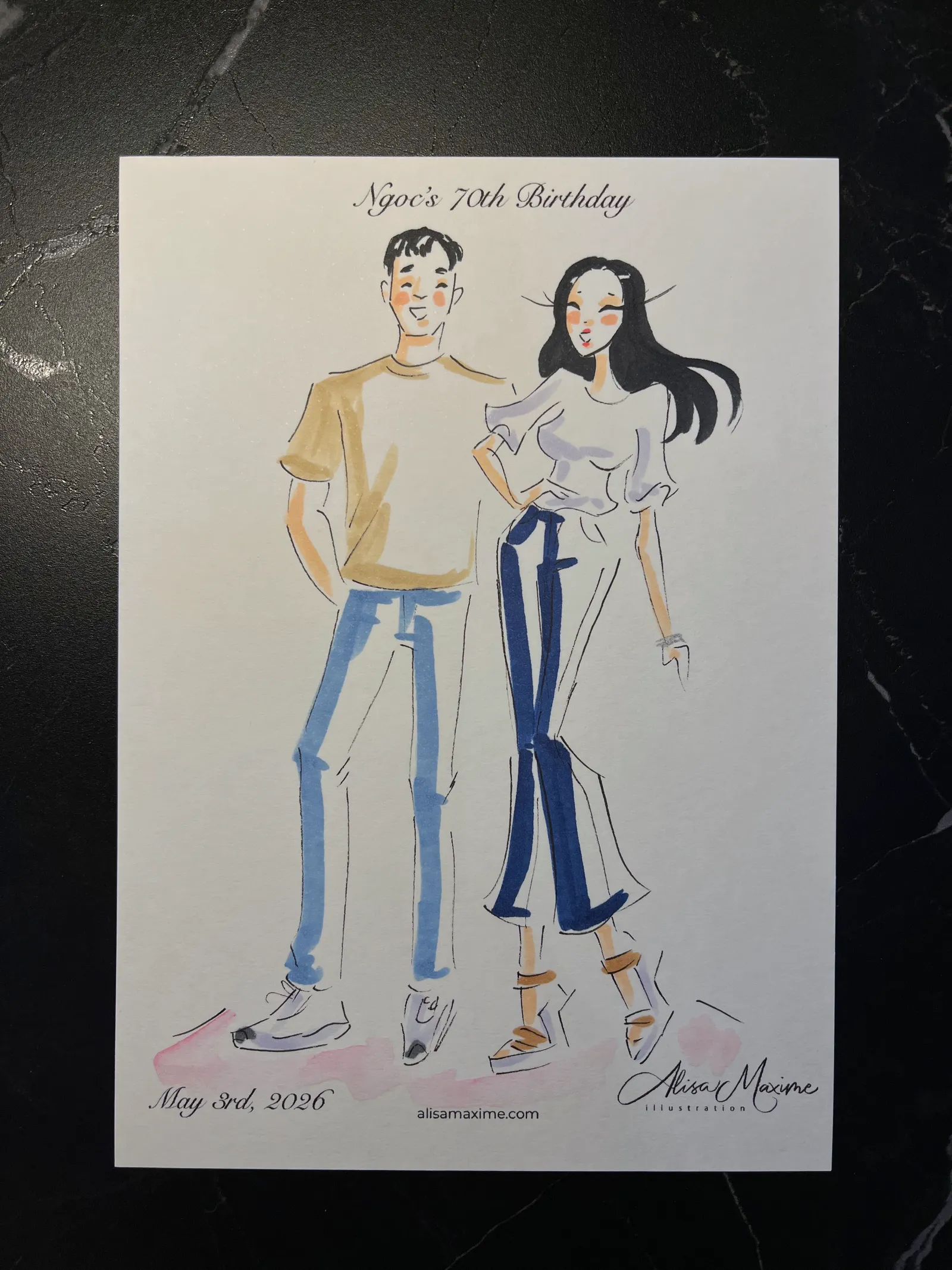 Live fashion sketch 11 from Surprise 70th Birthday Party in Round Rock, Texas