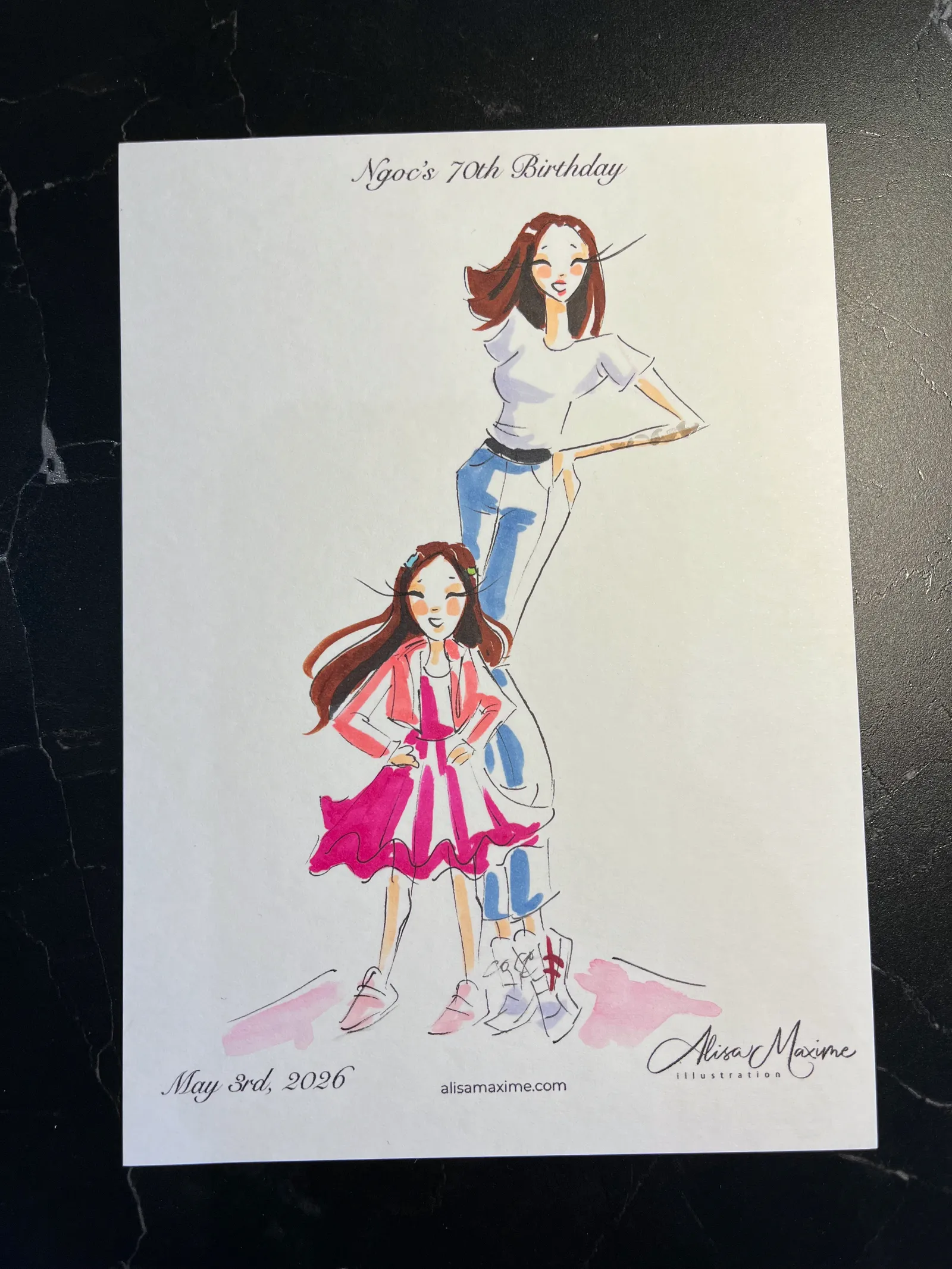 Live fashion sketch 3 from Surprise 70th Birthday Party in Round Rock, Texas