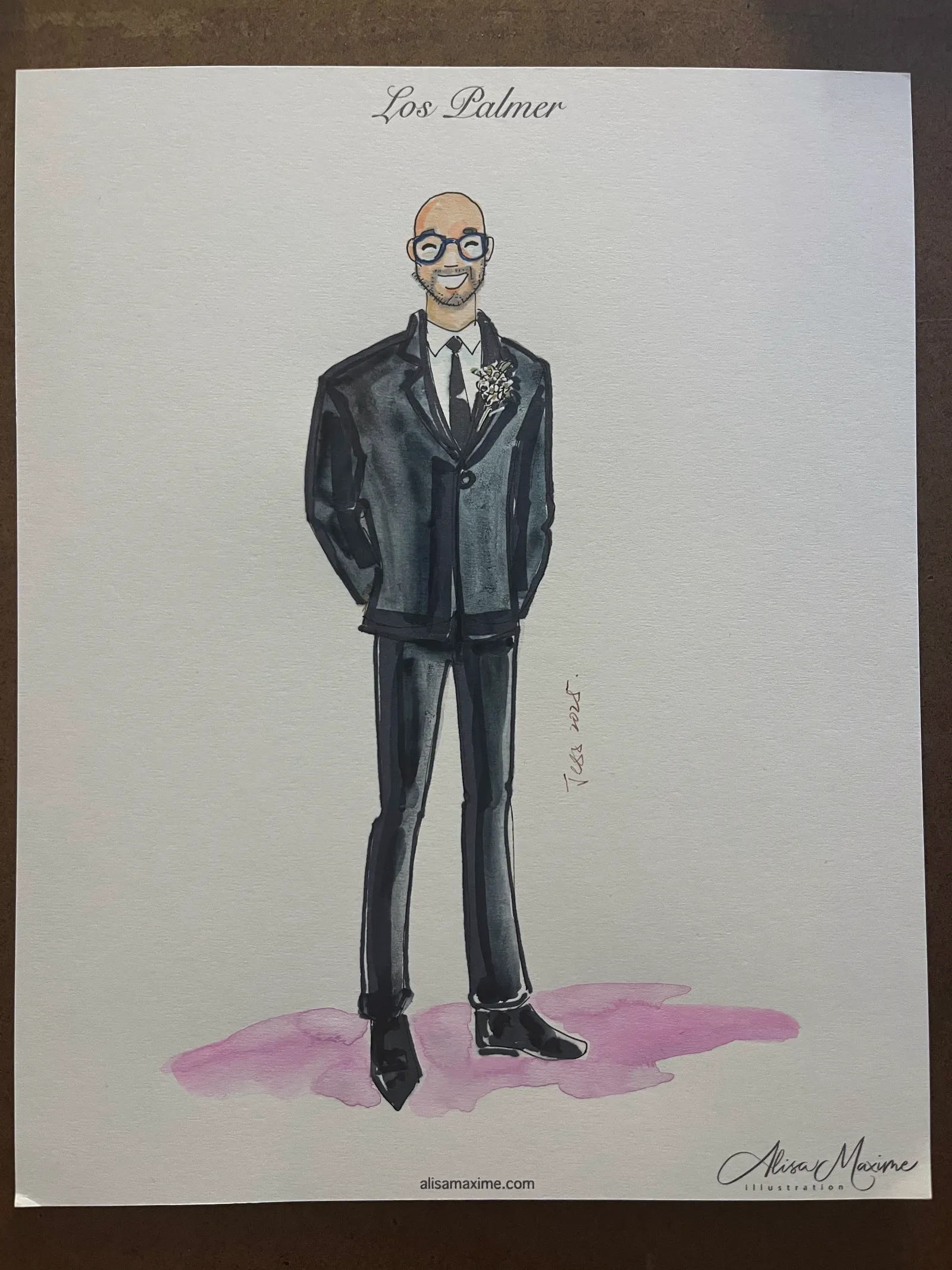Live fashion sketch 5 from Zoee Vallejo Wedding Celebration in Fort Worth