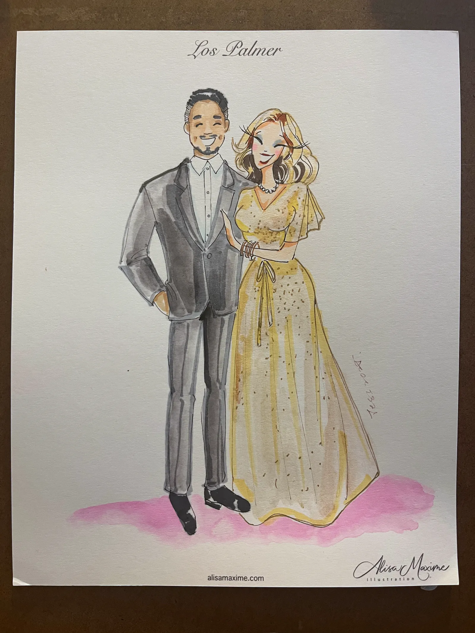 Live fashion sketch 2 from Zoee Vallejo Wedding Celebration in Fort Worth