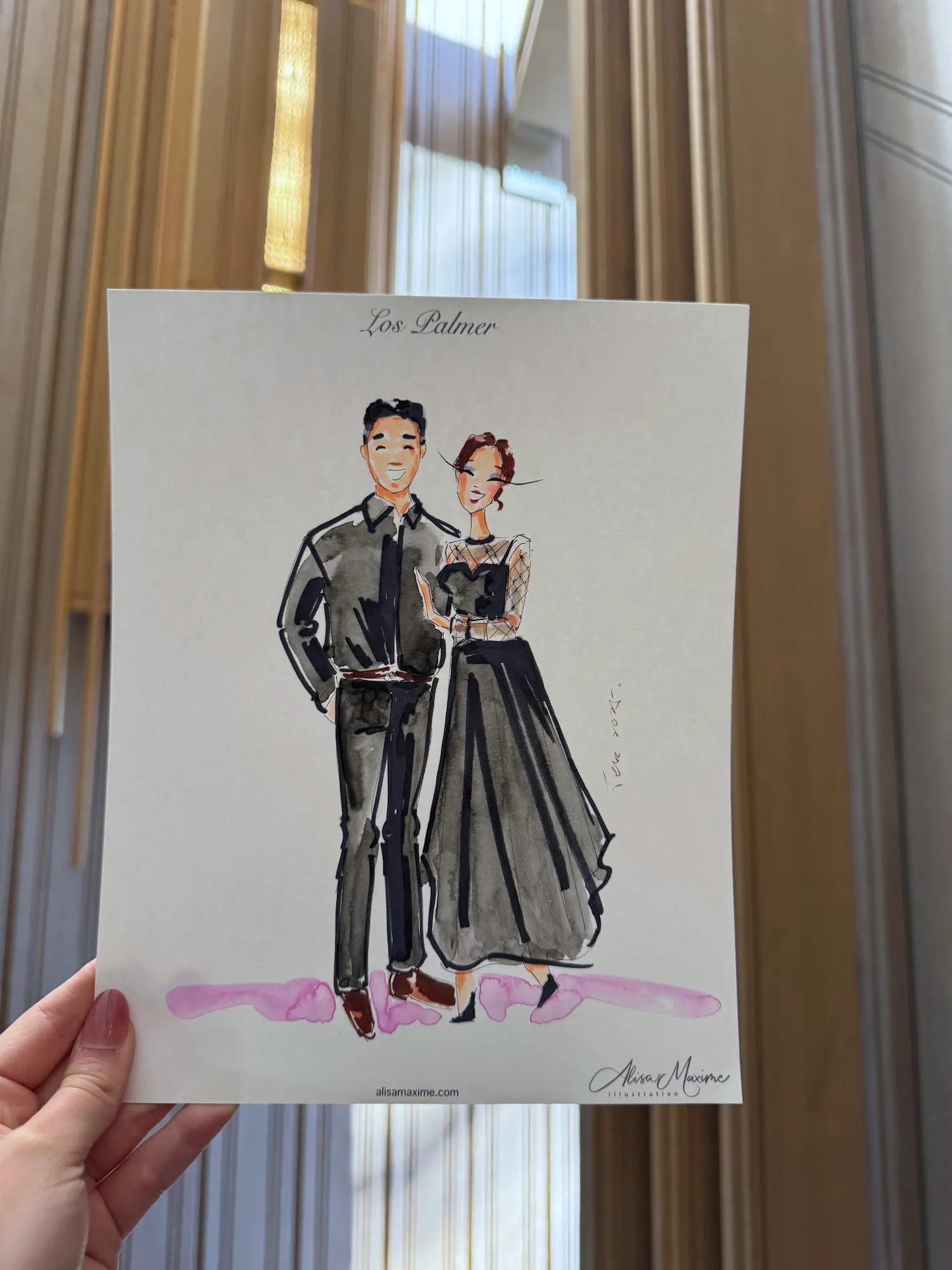 Live fashion sketch 12 from Zoee Vallejo Wedding Celebration in Fort Worth