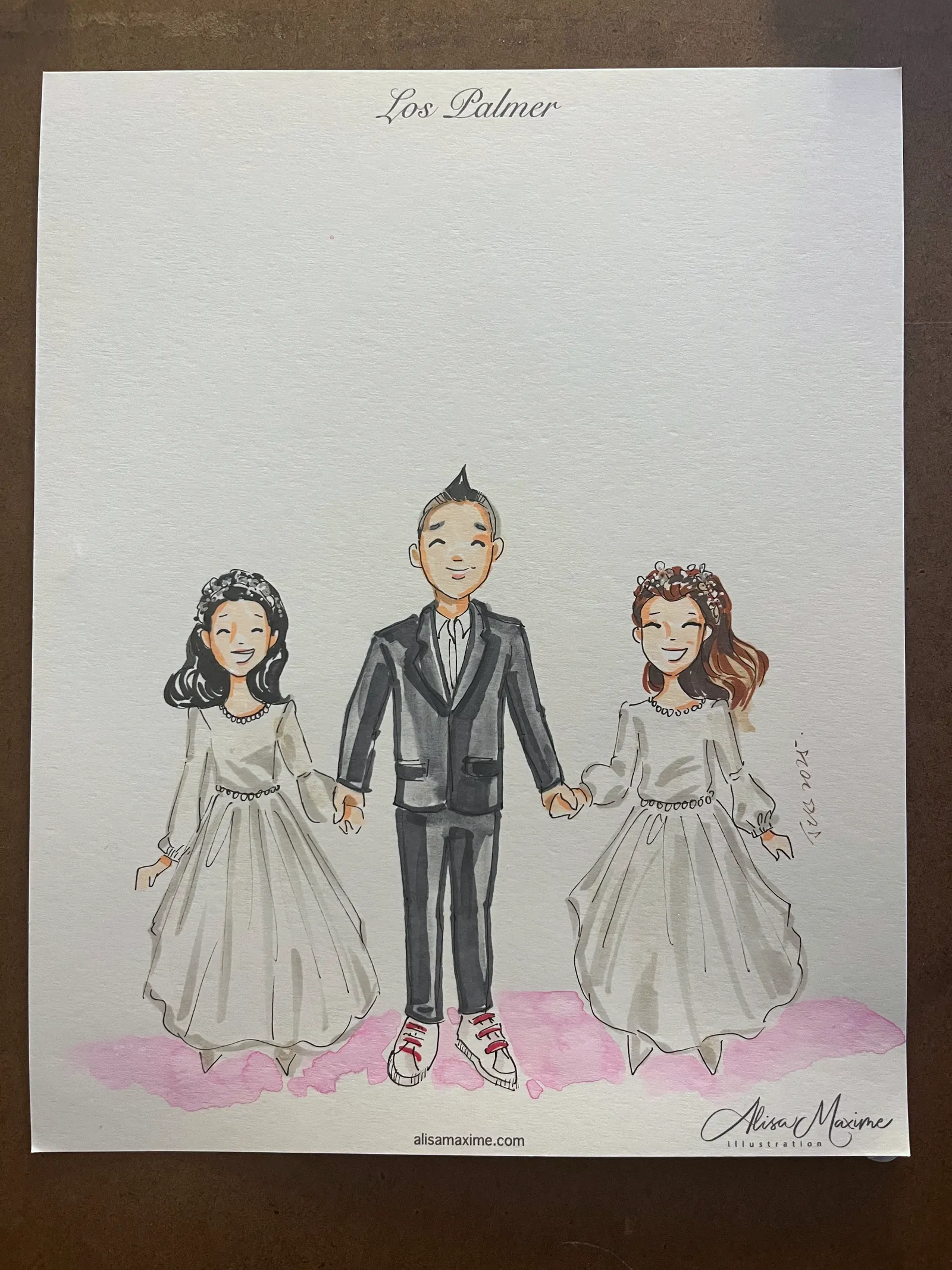 Live sketch from Zoee Vallejo Wedding Celebration in Fort Worth