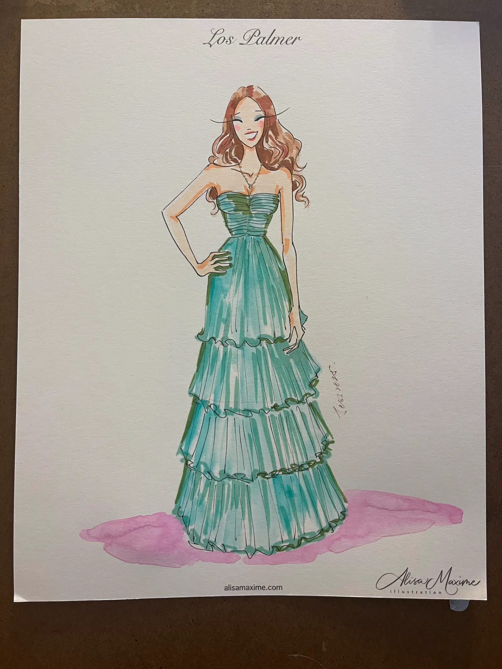 Live fashion sketch 3 from Zoee Vallejo Wedding Celebration in Fort Worth