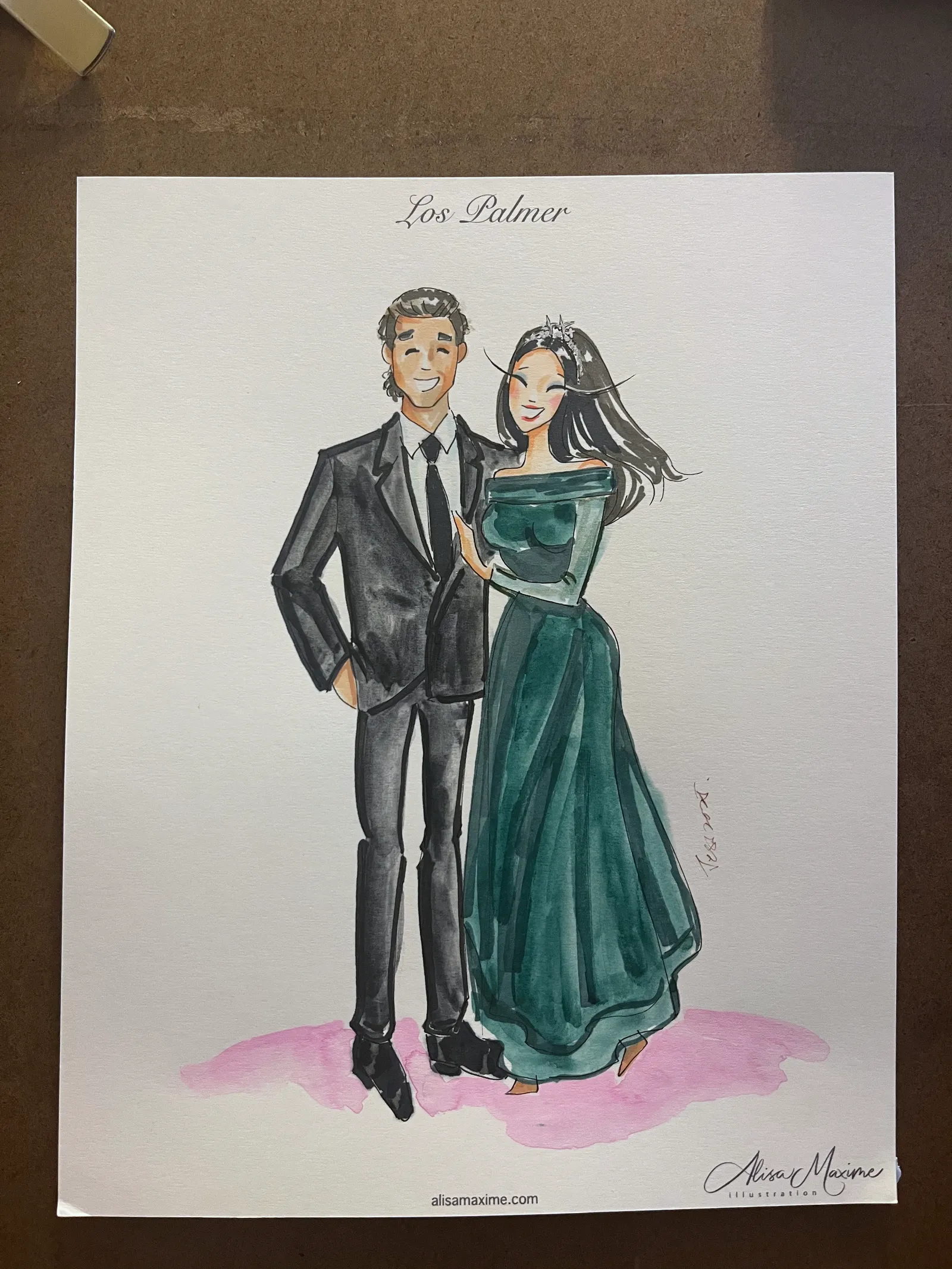 Live fashion sketch 4 from Zoee Vallejo Wedding Celebration in Fort Worth
