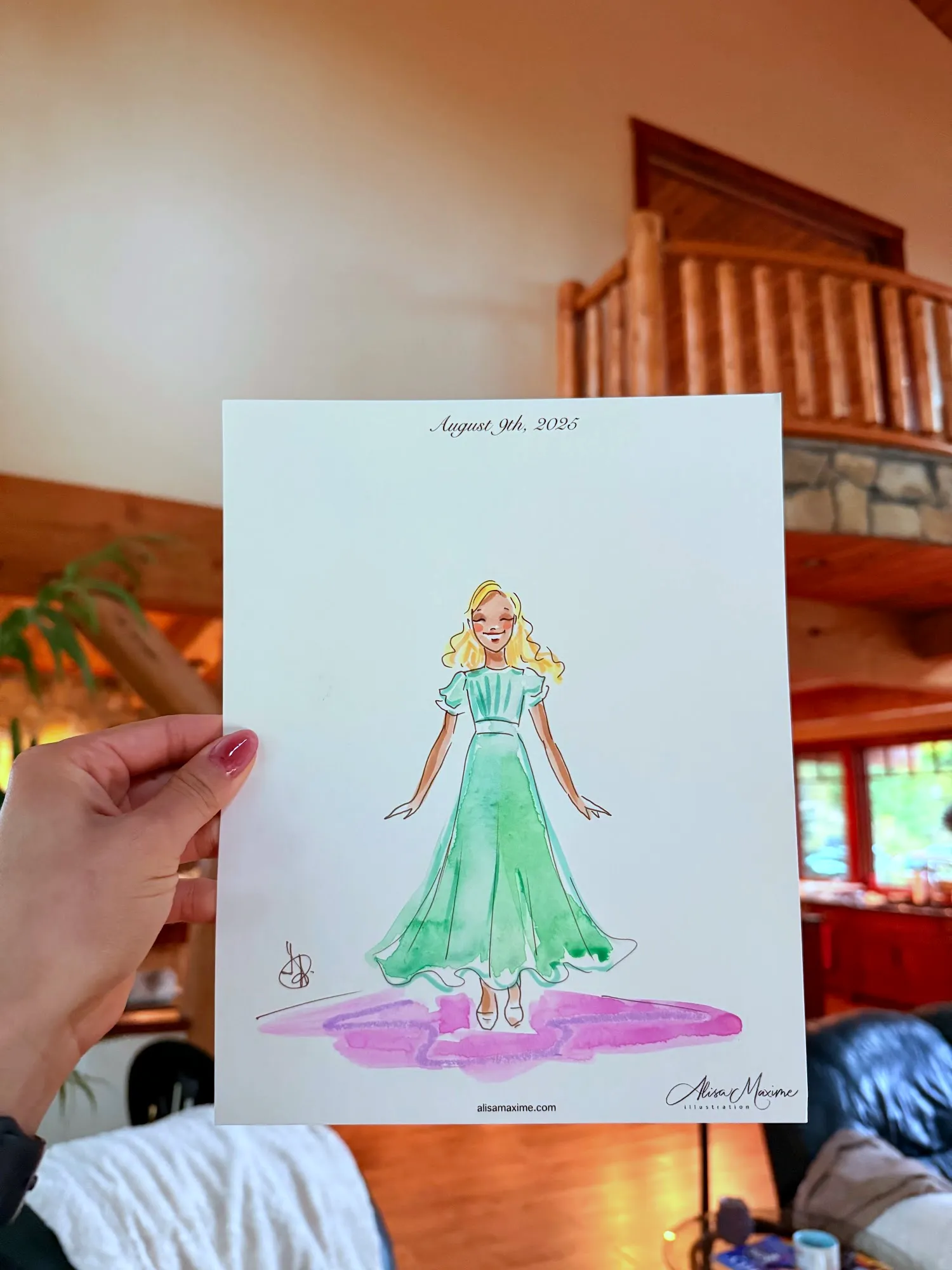 Live fashion sketch 14 from Intimate Wedding Celebration at Green Valley Pond, Colorado Springs