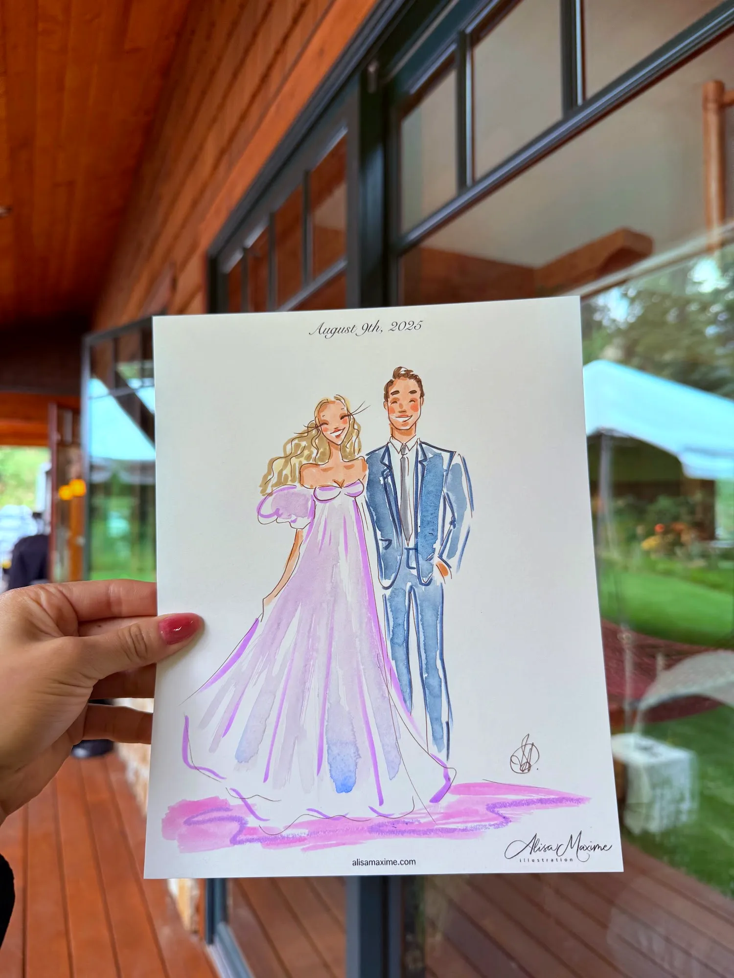 Live fashion sketch 5 from Intimate Wedding Celebration at Green Valley Pond, Colorado Springs