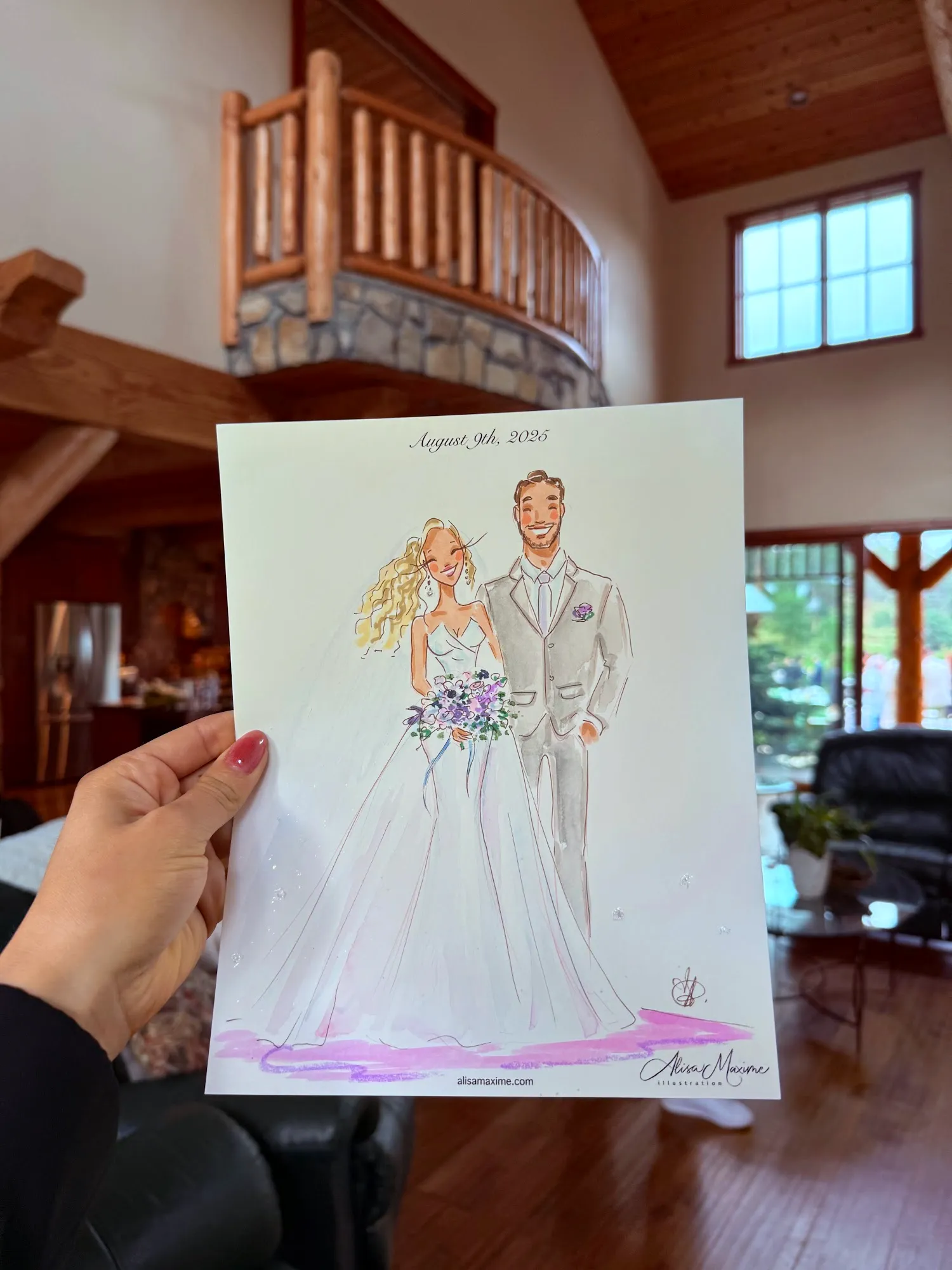 Live fashion sketch 3 from Intimate Wedding Celebration at Green Valley Pond, Colorado Springs
