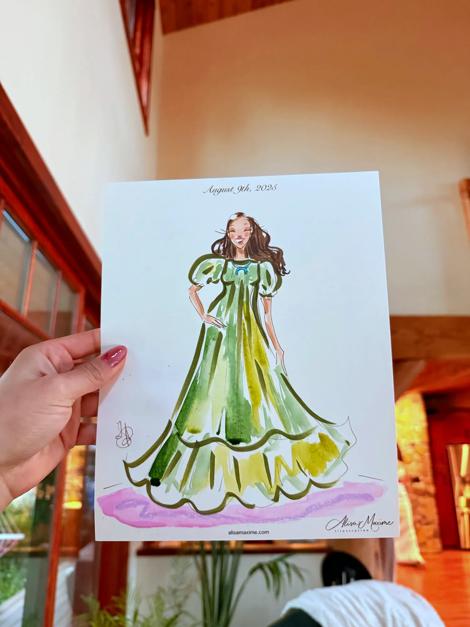 Live fashion sketch 15 from Intimate Wedding Celebration at Green Valley Pond, Colorado Springs