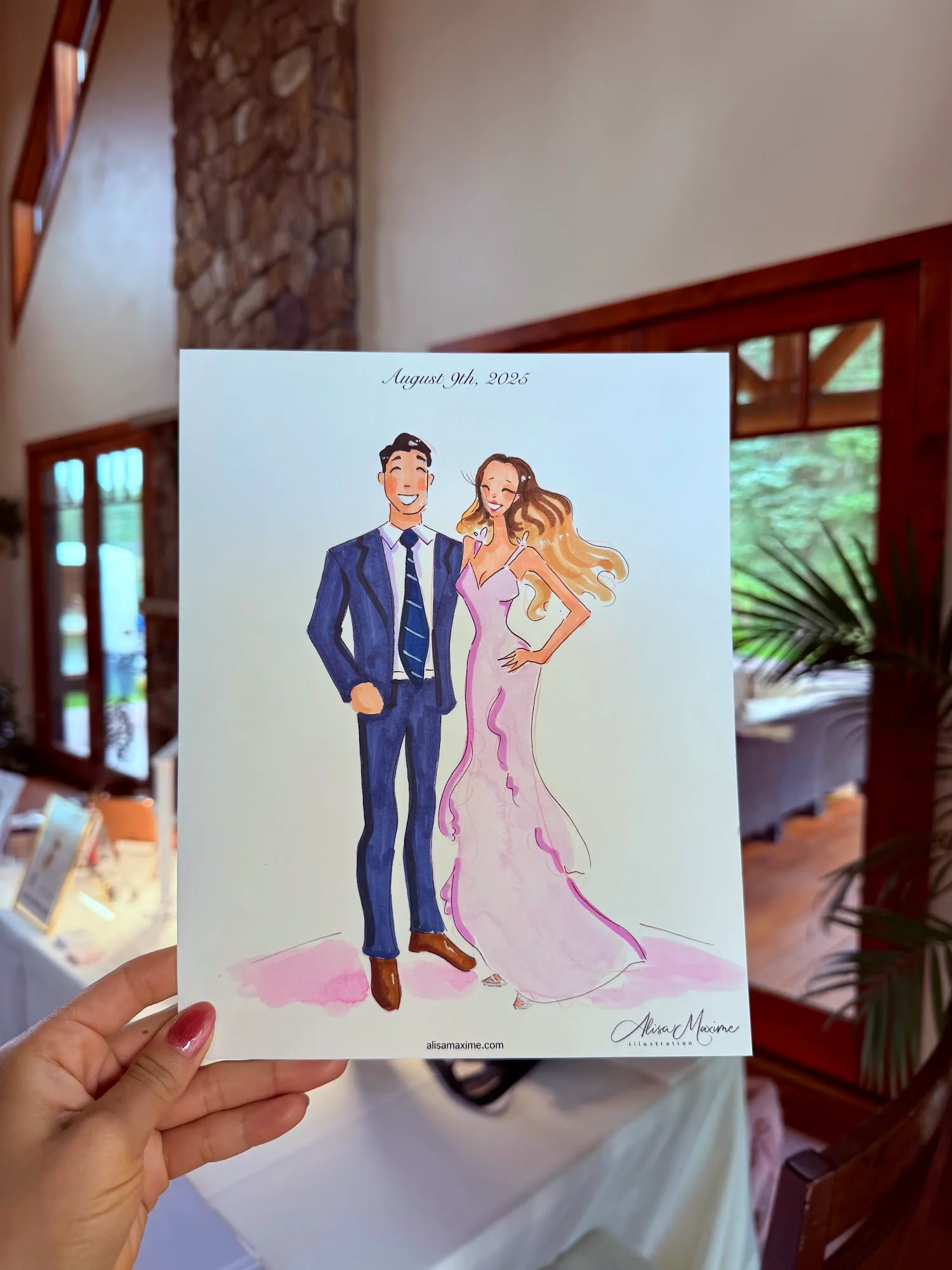 Live fashion sketch 2 from Intimate Wedding Celebration at Green Valley Pond, Colorado Springs