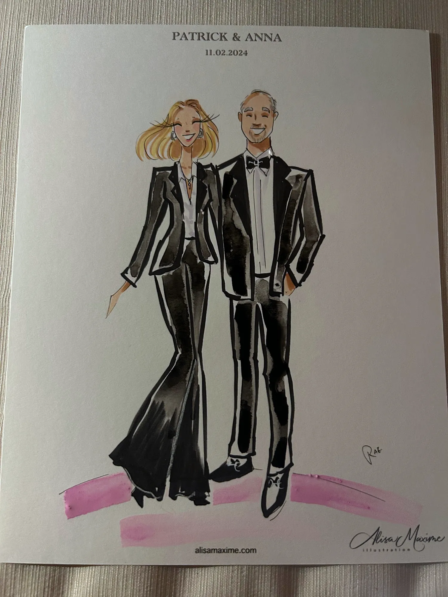 Live fashion sketch 13 from Wedding Celebration at the University Club of Chicago