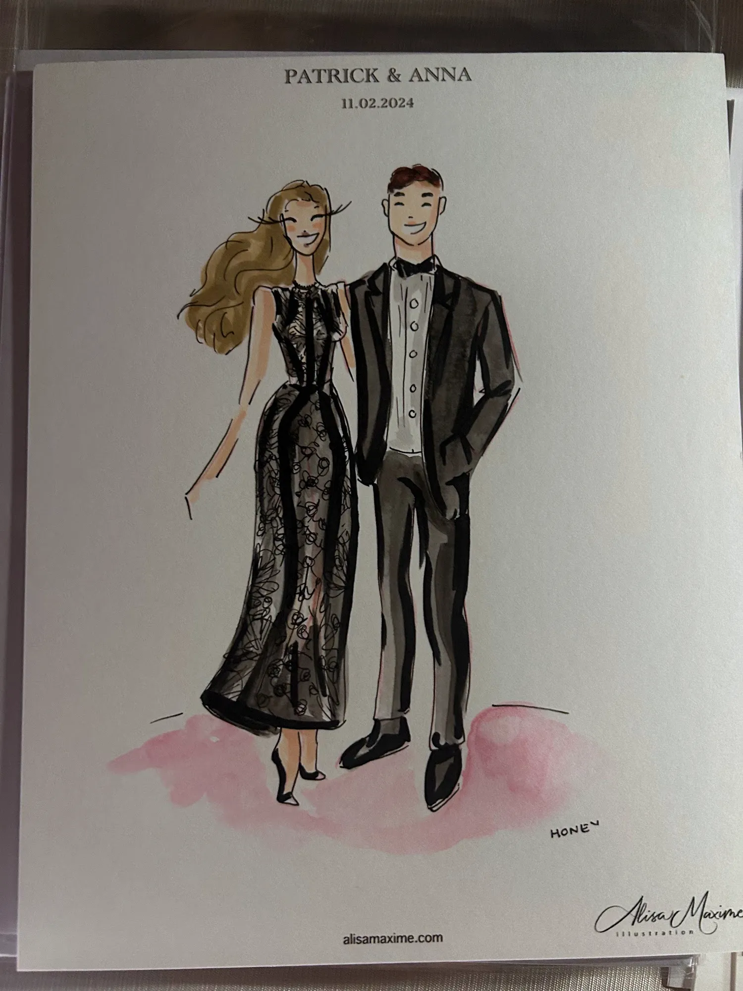 Live fashion sketch 15 from Wedding Celebration at the University Club of Chicago
