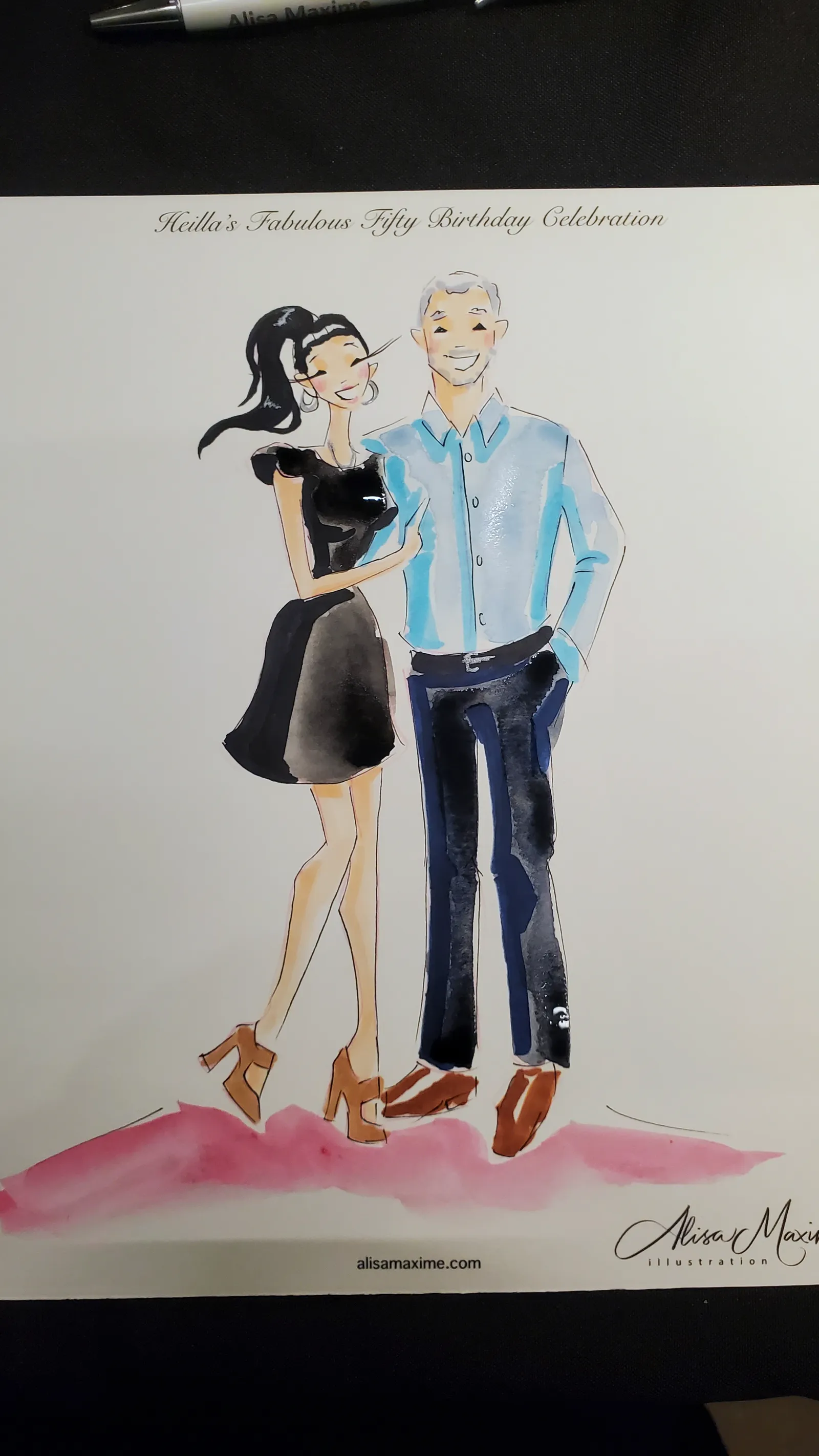 Live fashion sketch 8 from 50th Birthday Celebration at Shalom Austin Welcome Center