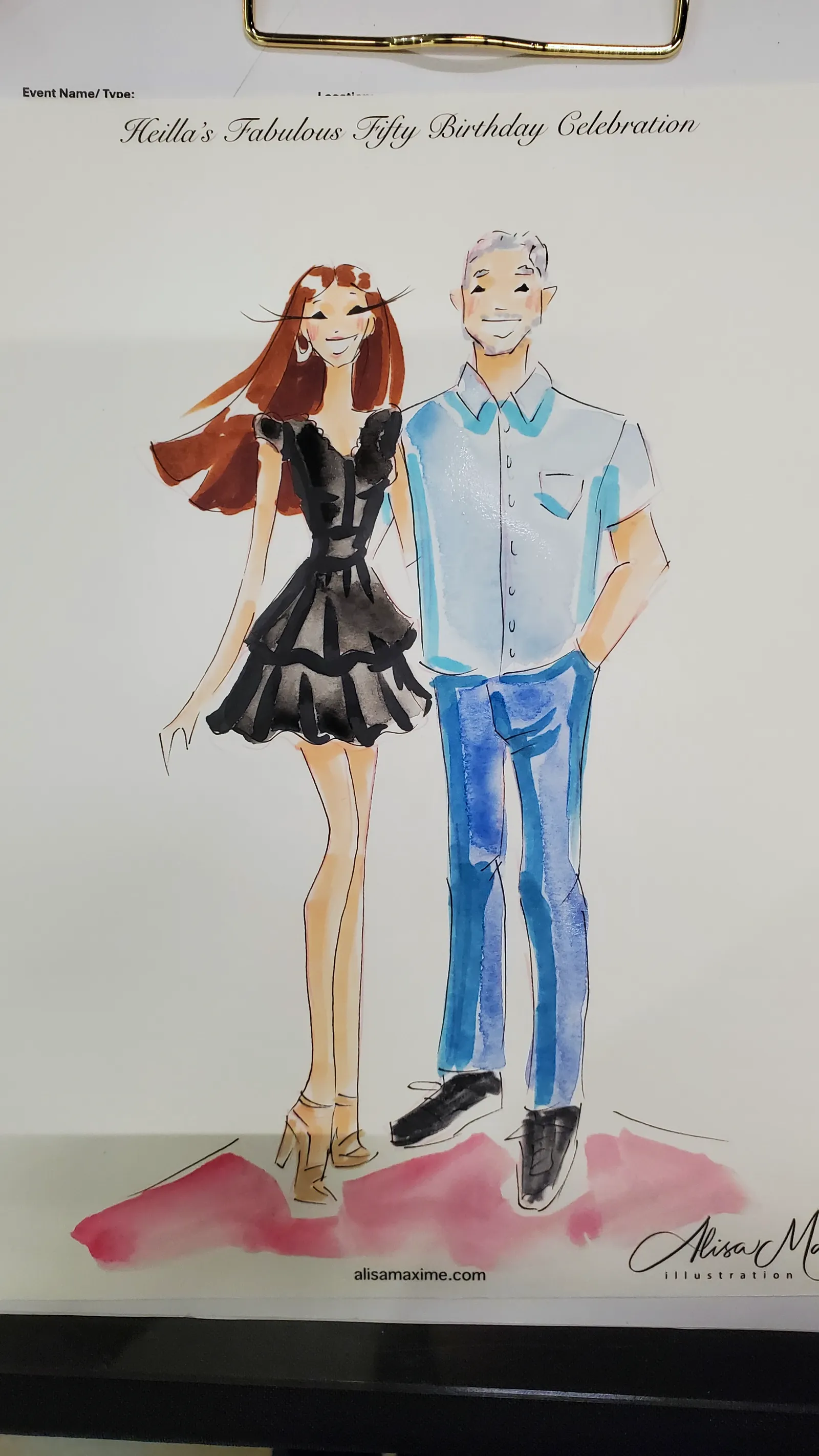 Live sketch from 50th Birthday Celebration at Shalom Austin Welcome Center