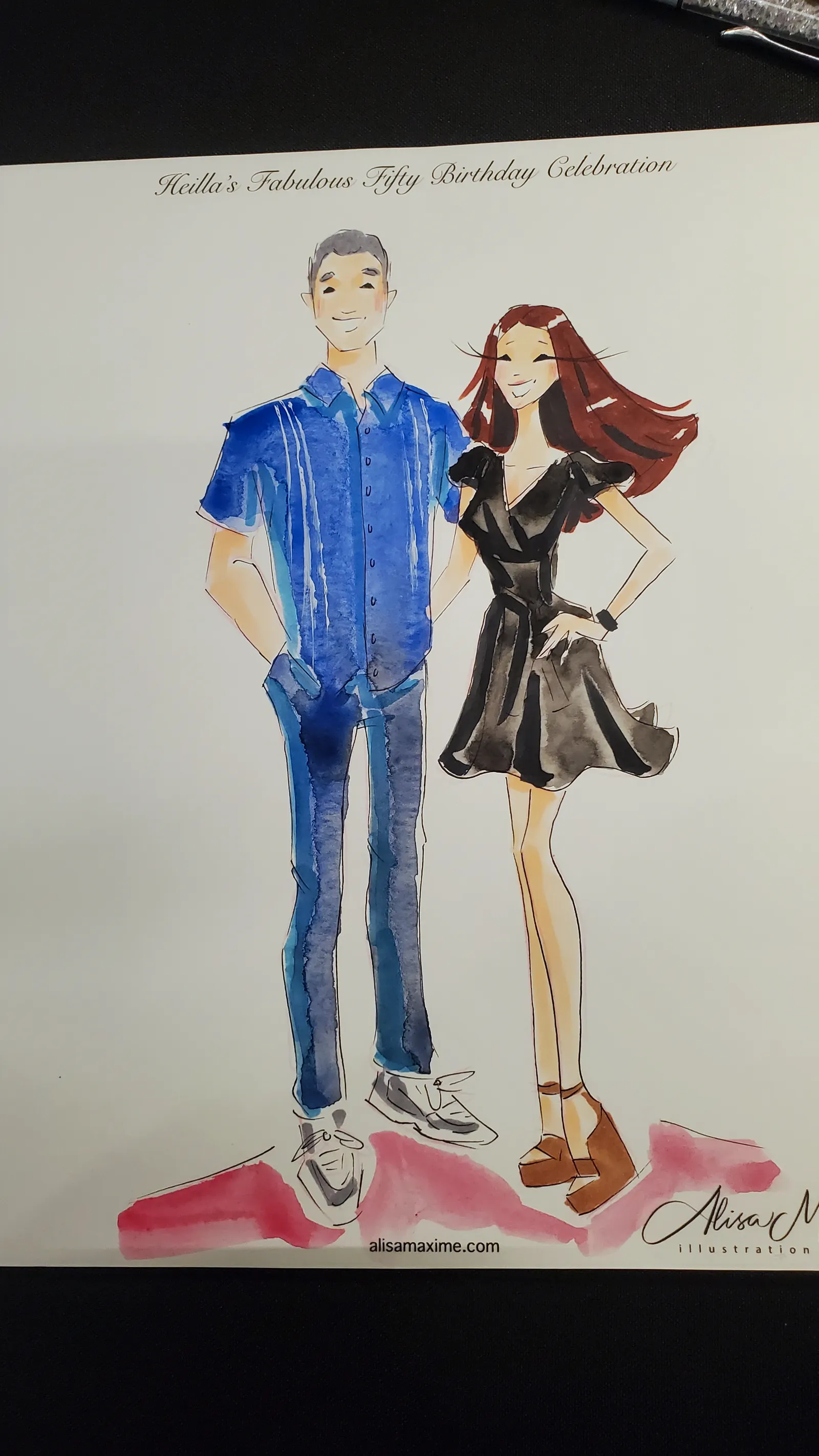 Live fashion sketch 9 from 50th Birthday Celebration at Shalom Austin Welcome Center