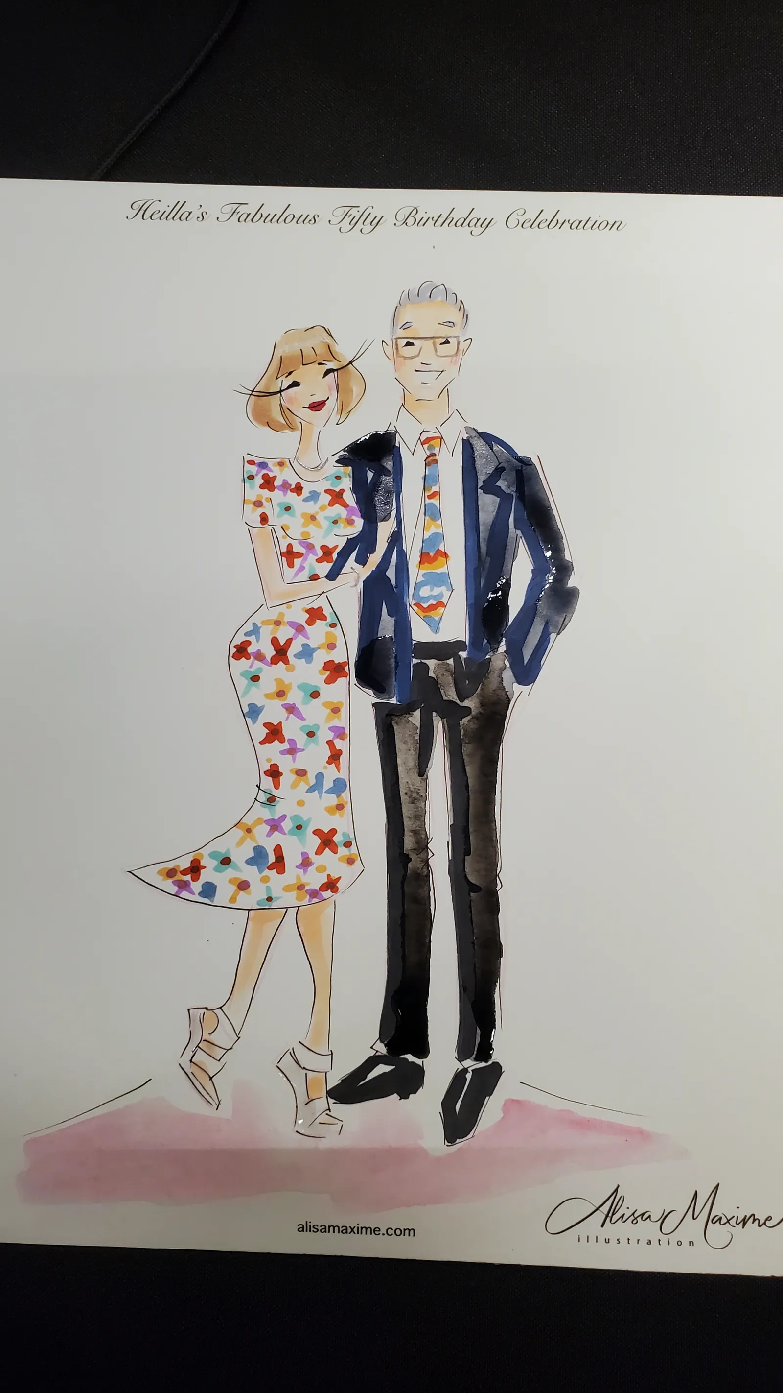 Live fashion sketch 11 from 50th Birthday Celebration at Shalom Austin Welcome Center