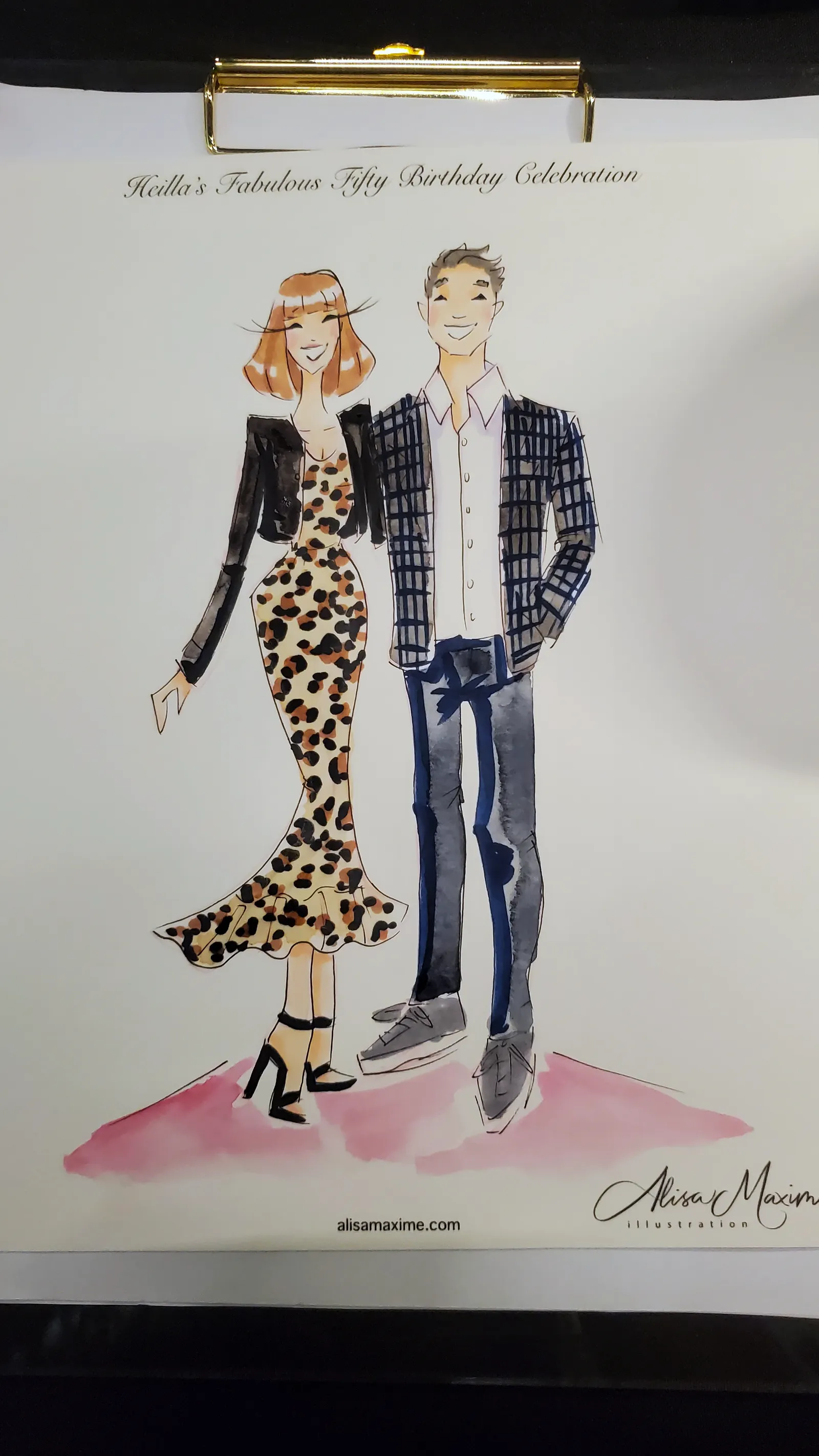 Live fashion sketch 4 from 50th Birthday Celebration at Shalom Austin Welcome Center