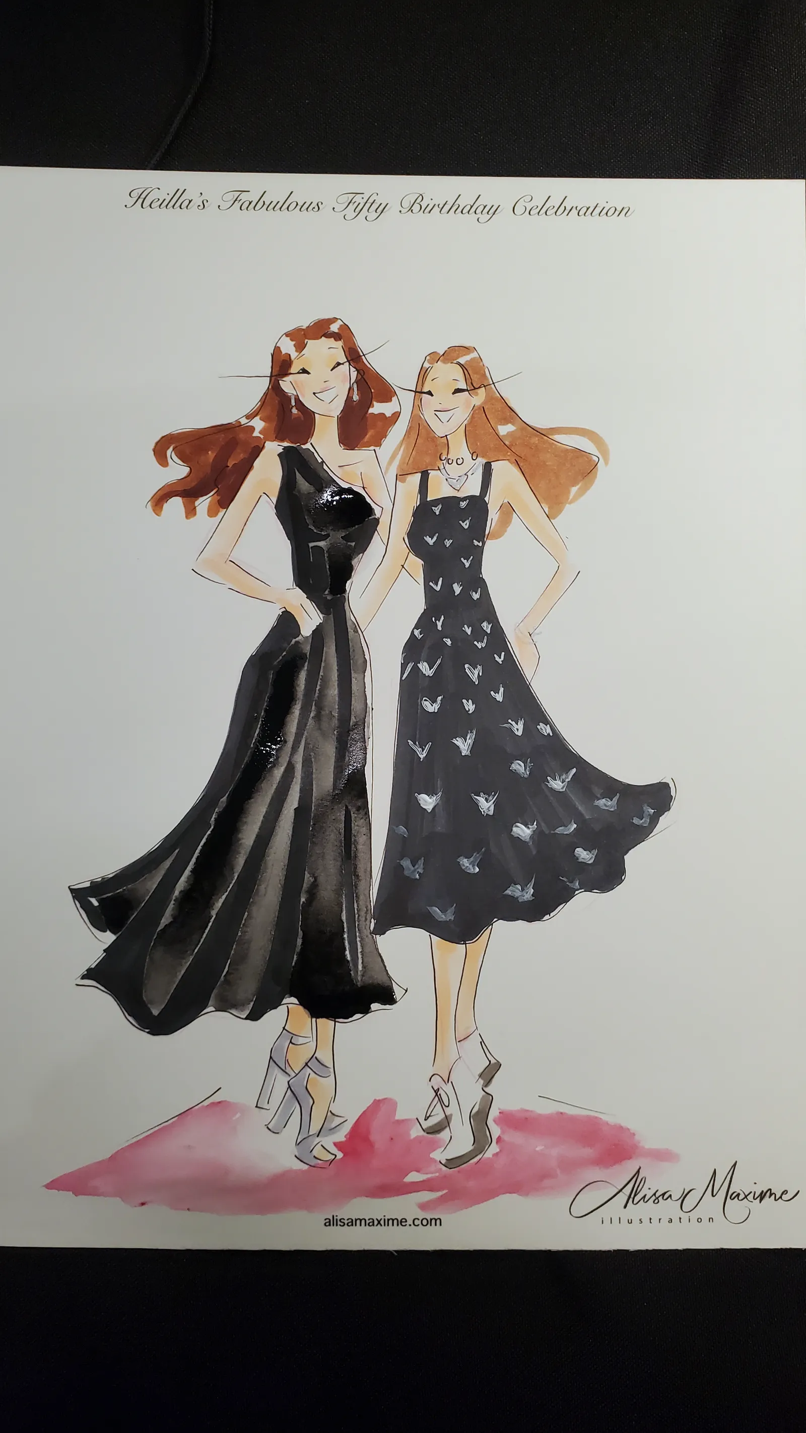 Live fashion sketch 10 from 50th Birthday Celebration at Shalom Austin Welcome Center
