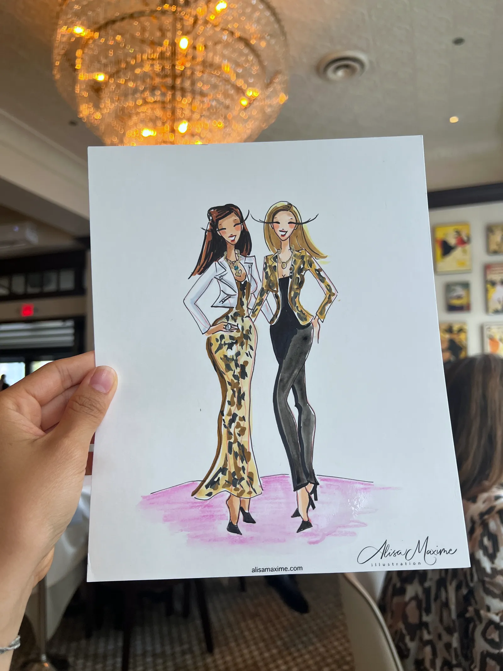 Live fashion sketch 4 from Luncheon Sketching at Toulouse Cafe and Bar, Houston