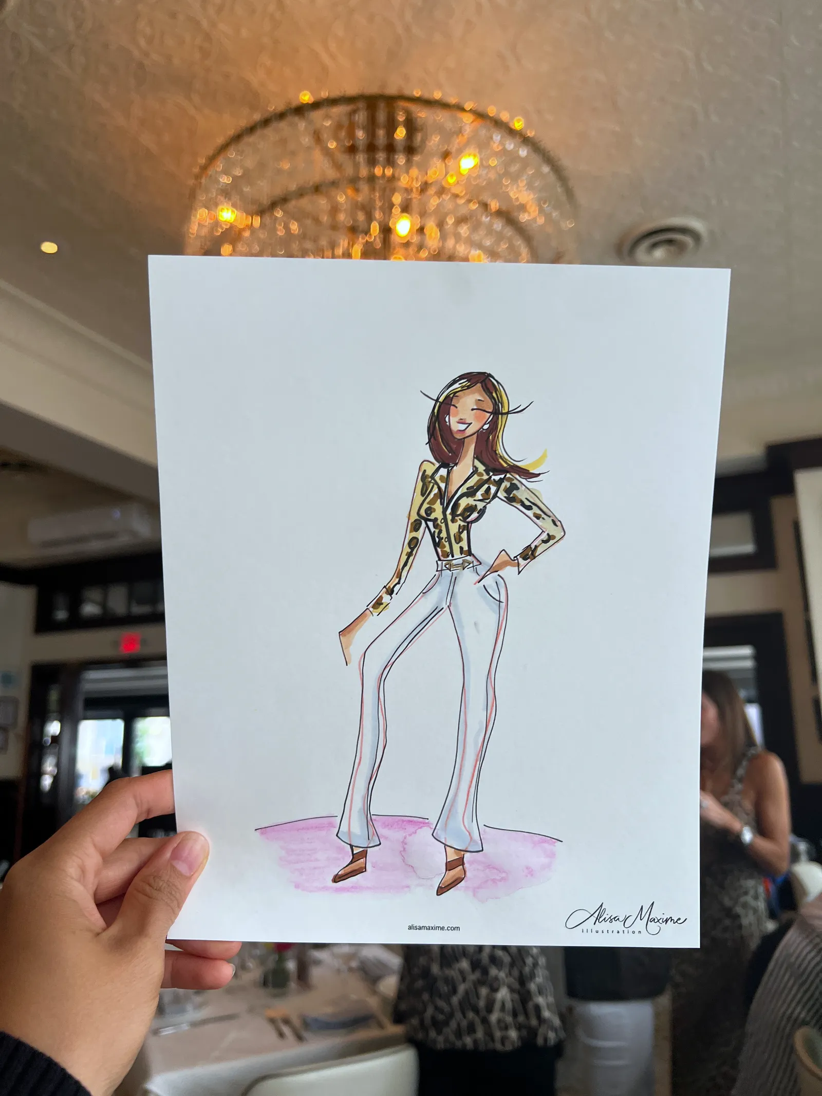 Live fashion sketch 12 from Luncheon Sketching at Toulouse Cafe and Bar, Houston