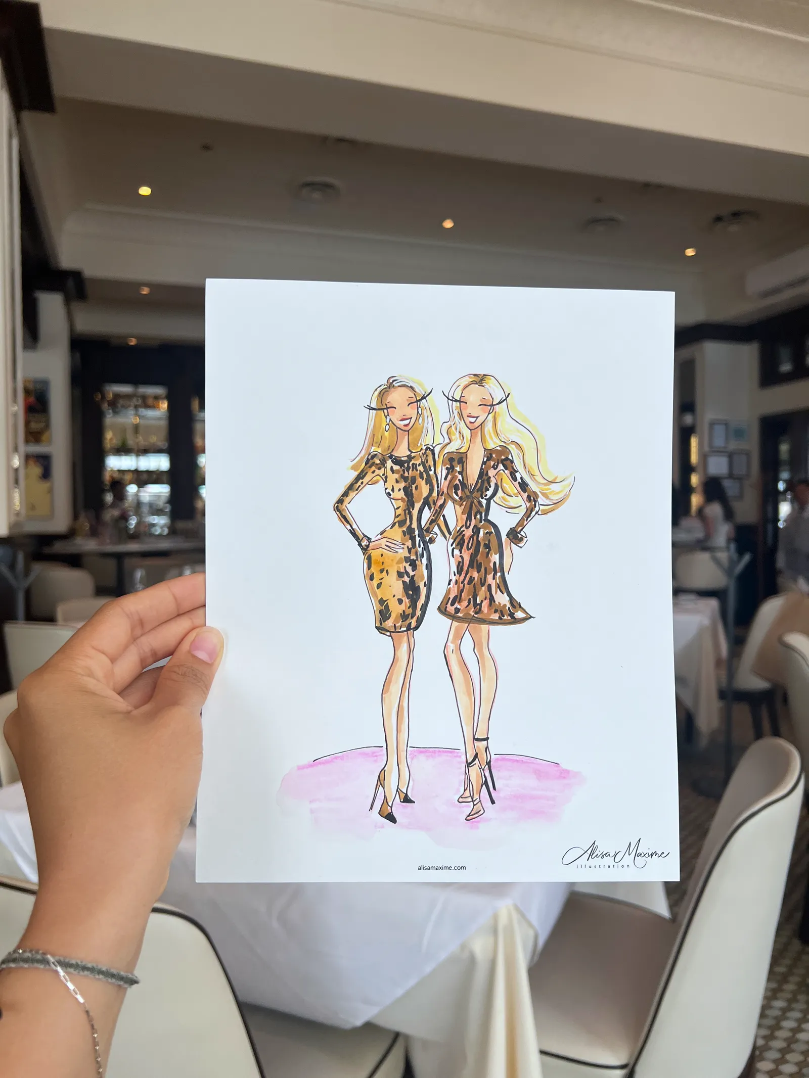 Luncheon Sketching at Toulouse Cafe and Bar, Houston — from the evening
