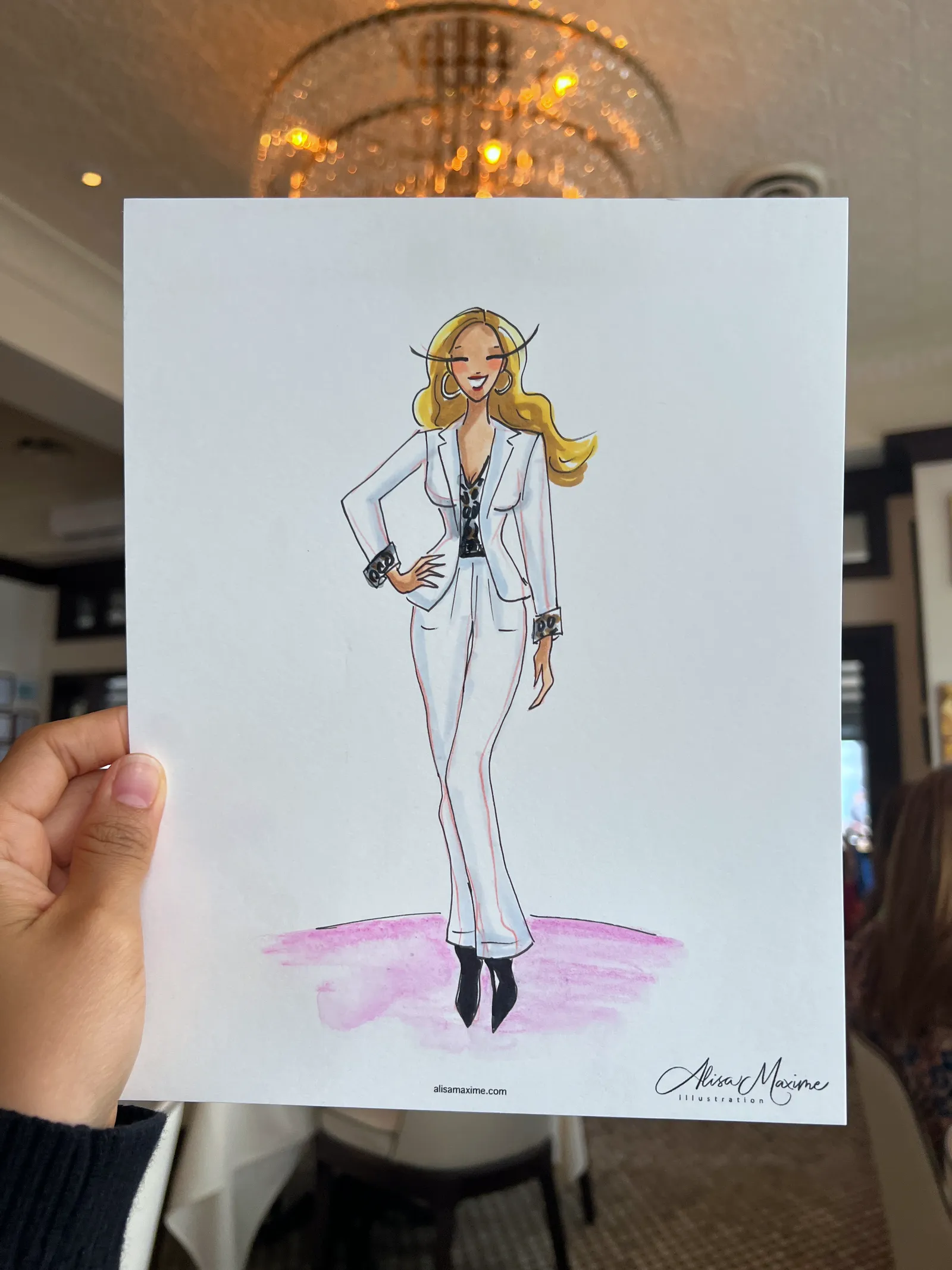 Live fashion sketch 10 from Luncheon Sketching at Toulouse Cafe and Bar, Houston