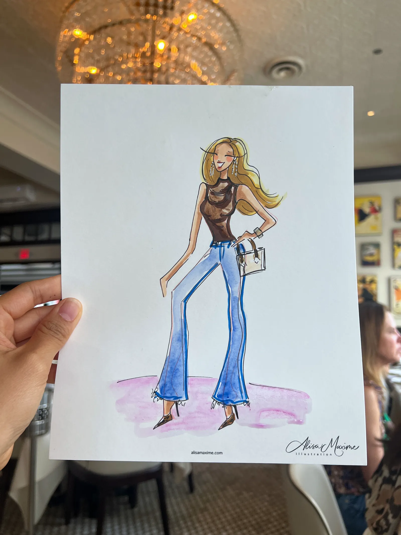 Live sketch from Luncheon Sketching at Toulouse Cafe and Bar, Houston