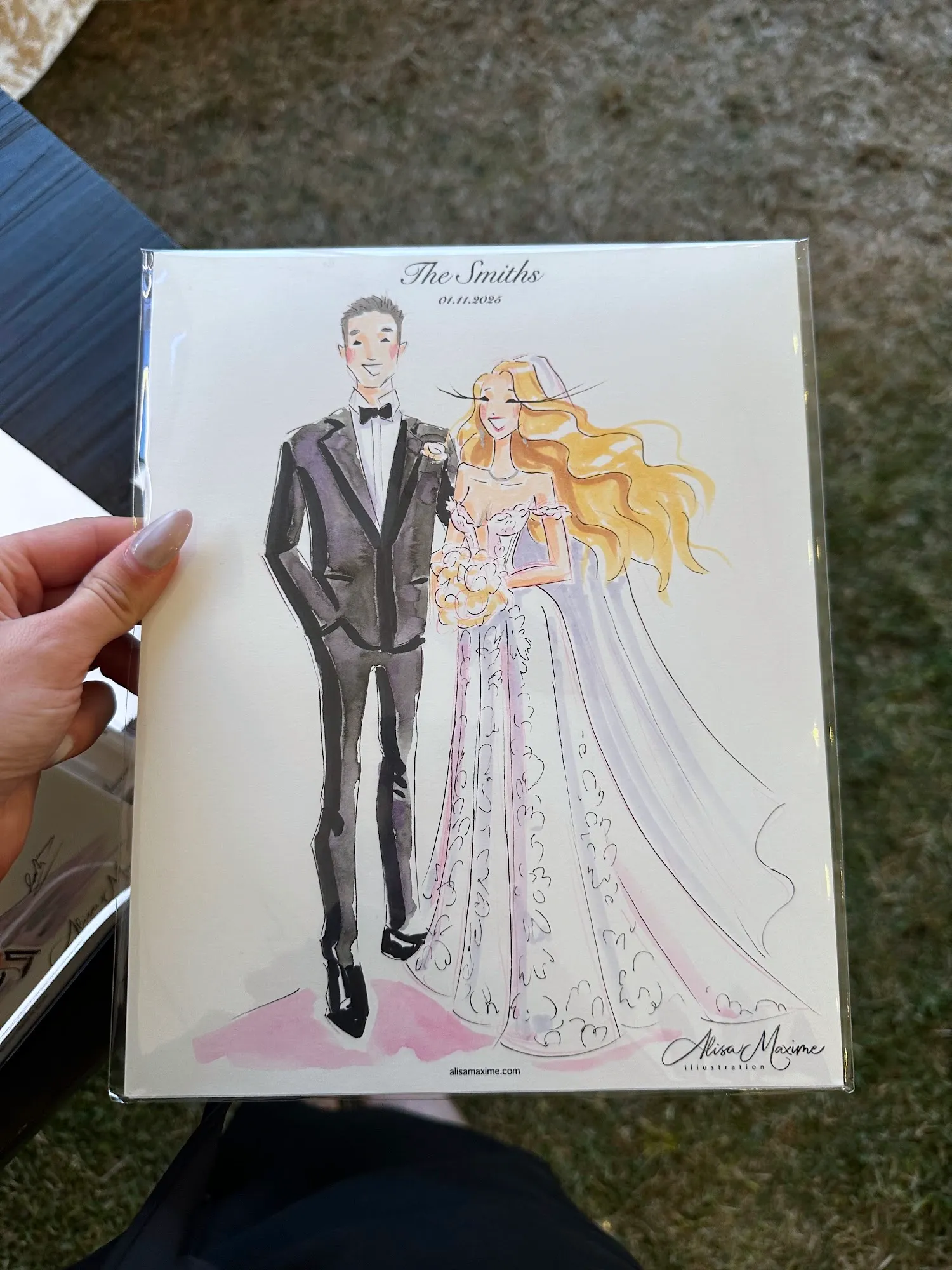 Live fashion sketch 2 from Elegant Wedding Celebration at Commodore Perry Estate, Austin