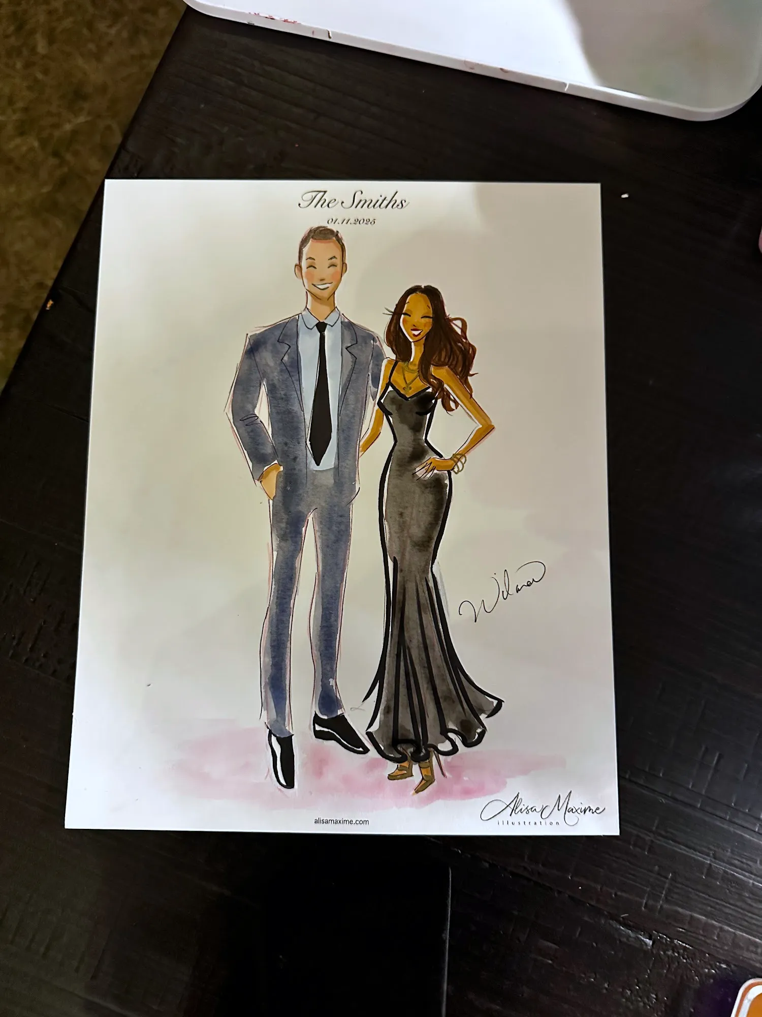 Live fashion sketch 12 from Elegant Wedding Celebration at Commodore Perry Estate, Austin