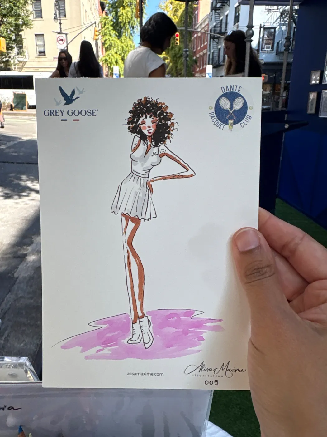 Live fashion sketch 6 from Grey Goose Activation at Dante, West Village