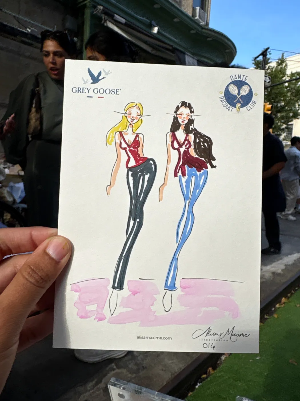 Live fashion sketch 14 from Grey Goose Activation at Dante, West Village