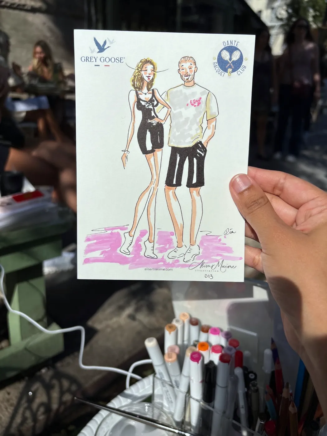 Live fashion sketch 13 from Grey Goose Activation at Dante, West Village