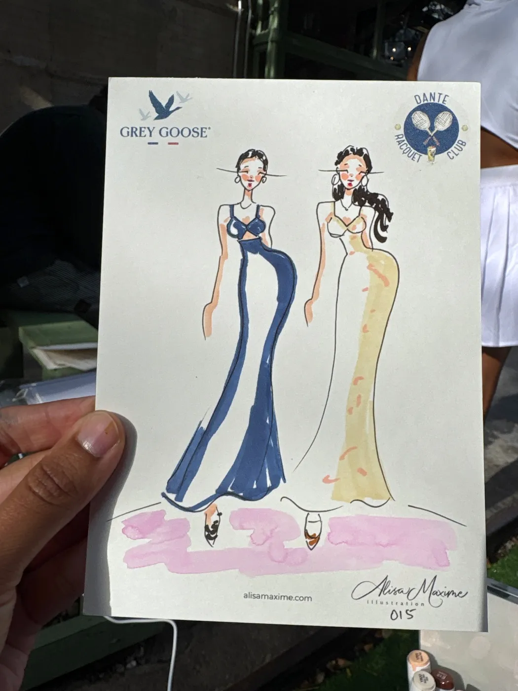 Live fashion sketch 15 from Grey Goose Activation at Dante, West Village