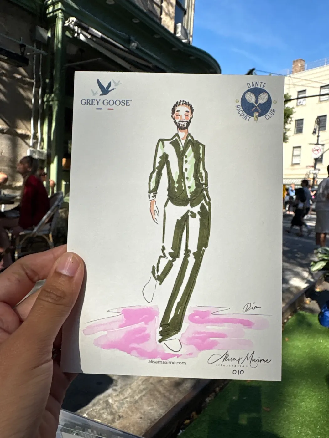 Live fashion sketch 11 from Grey Goose Activation at Dante, West Village