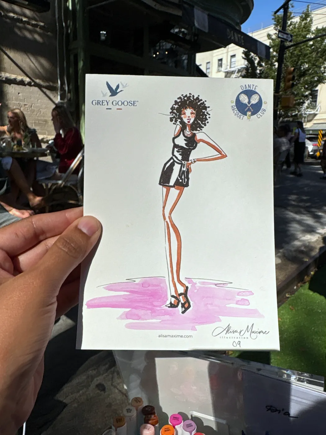 Live fashion sketch 10 from Grey Goose Activation at Dante, West Village
