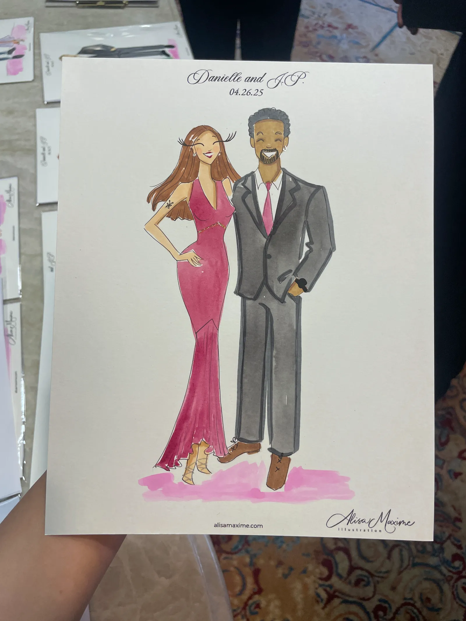 Live fashion sketch 10 from Elegant Wedding Celebration at Rancho Bernardo Inn, San Diego