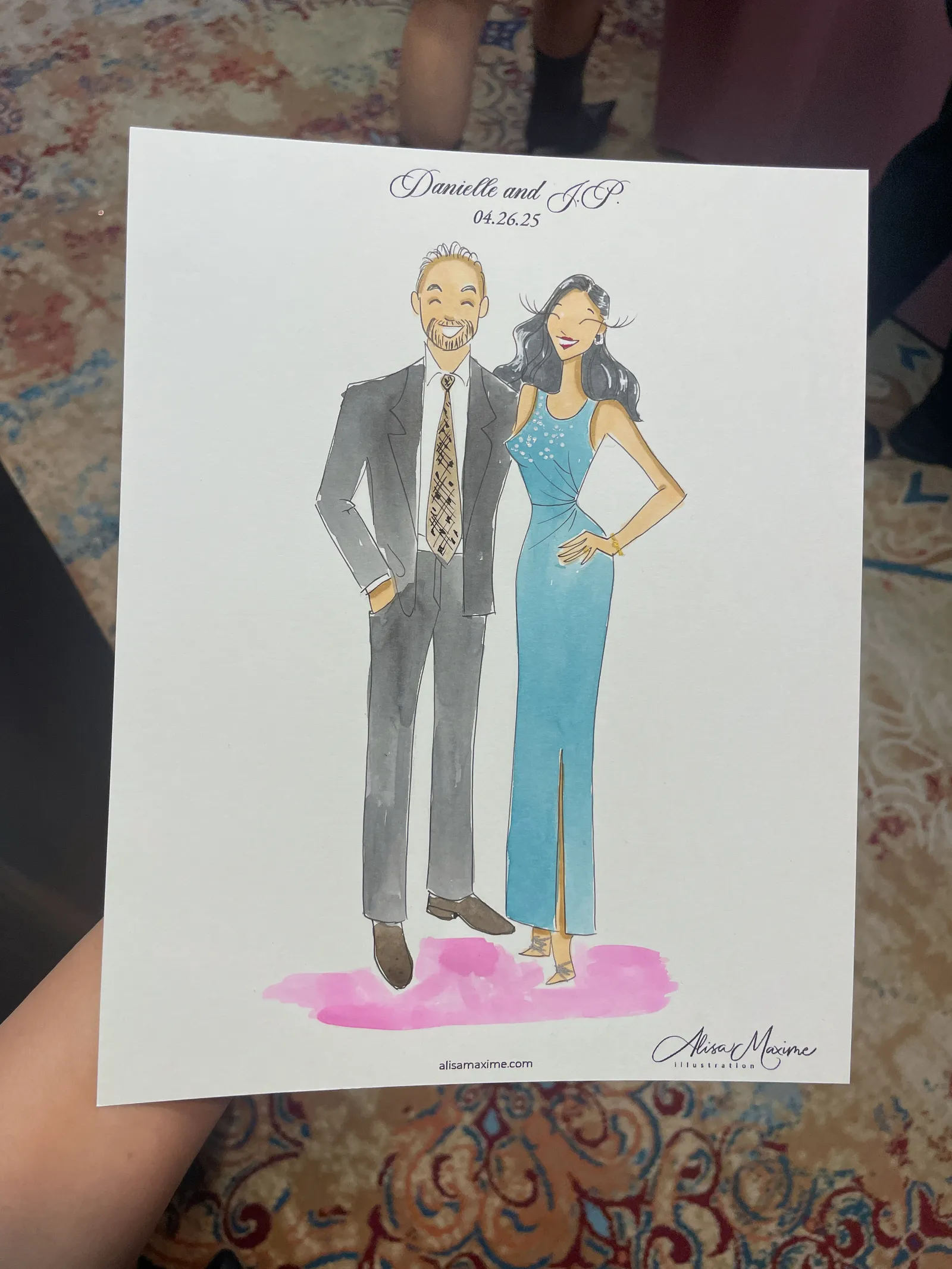 Live fashion sketch 15 from Elegant Wedding Celebration at Rancho Bernardo Inn, San Diego