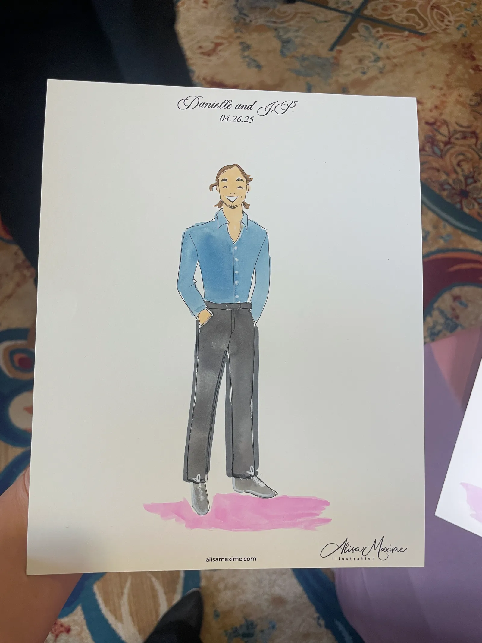 Live fashion sketch 13 from Elegant Wedding Celebration at Rancho Bernardo Inn, San Diego
