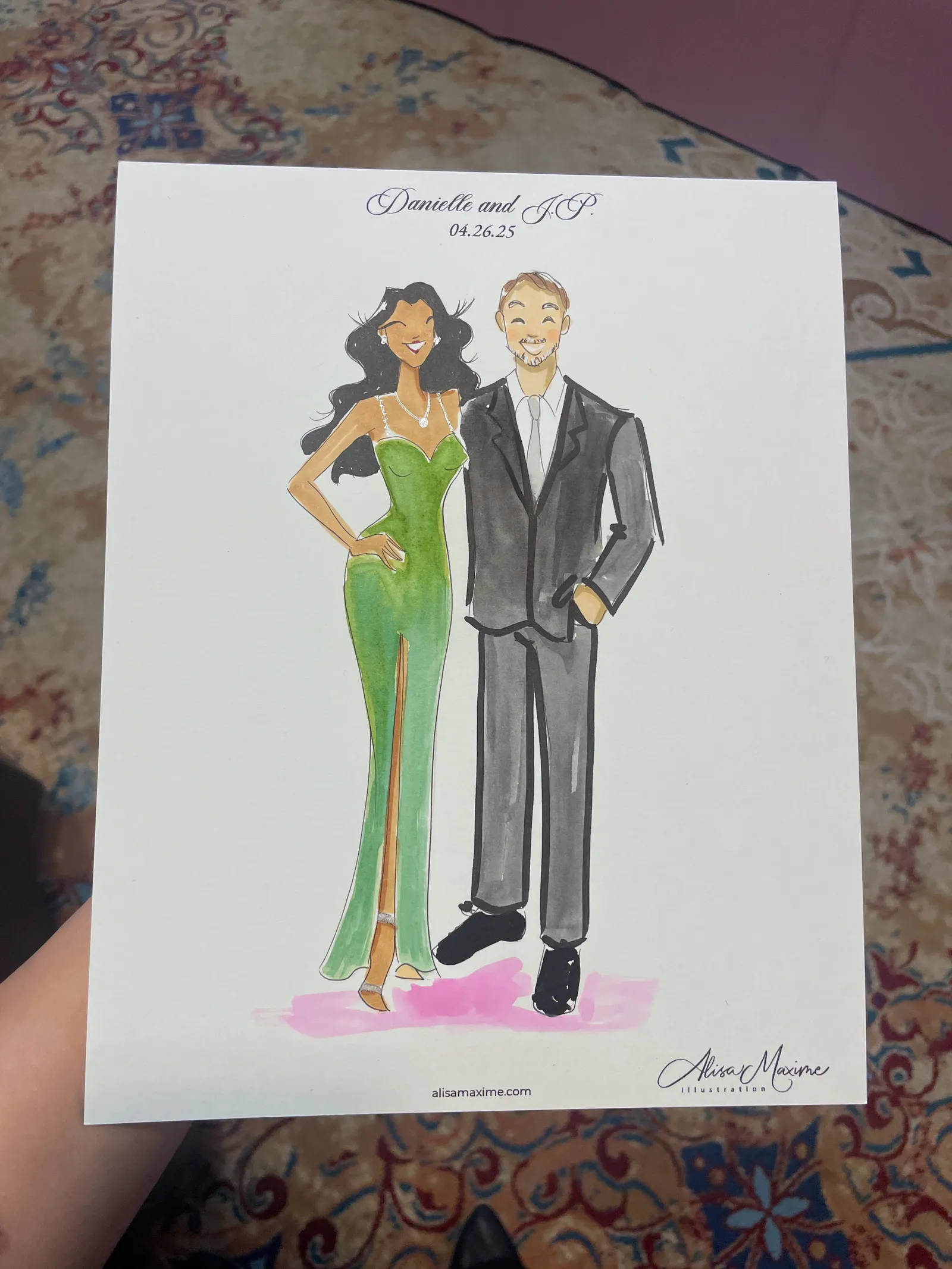 Live fashion sketch 7 from Elegant Wedding Celebration at Rancho Bernardo Inn, San Diego