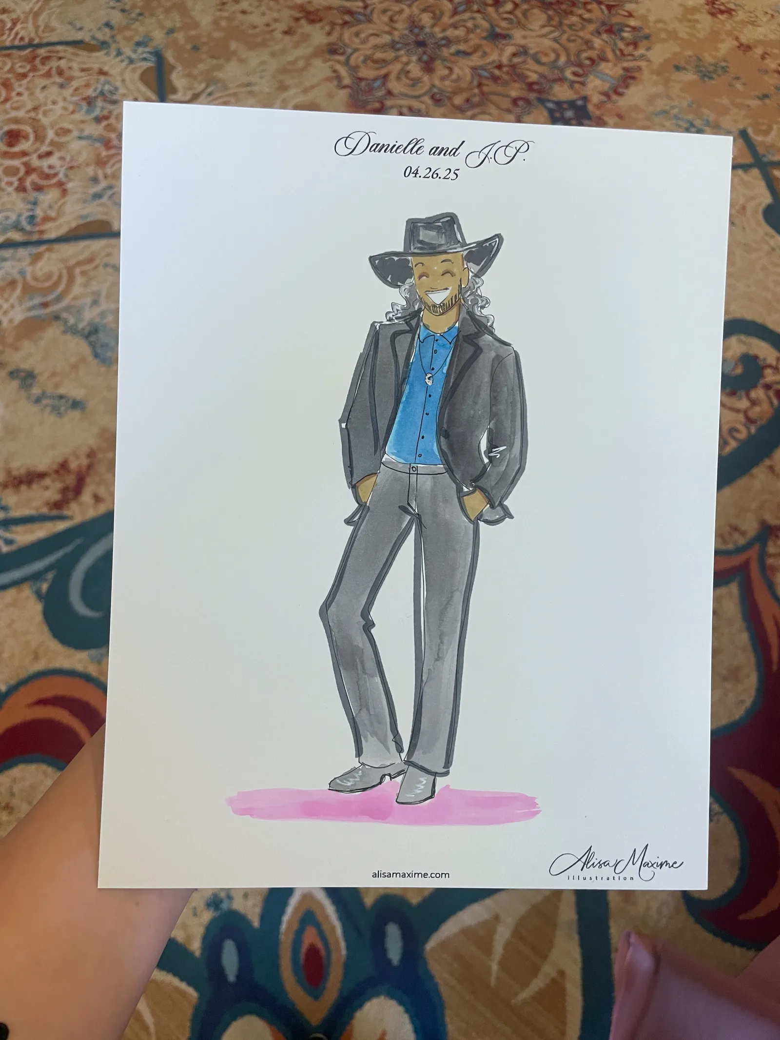 Live fashion sketch 4 from Elegant Wedding Celebration at Rancho Bernardo Inn, San Diego