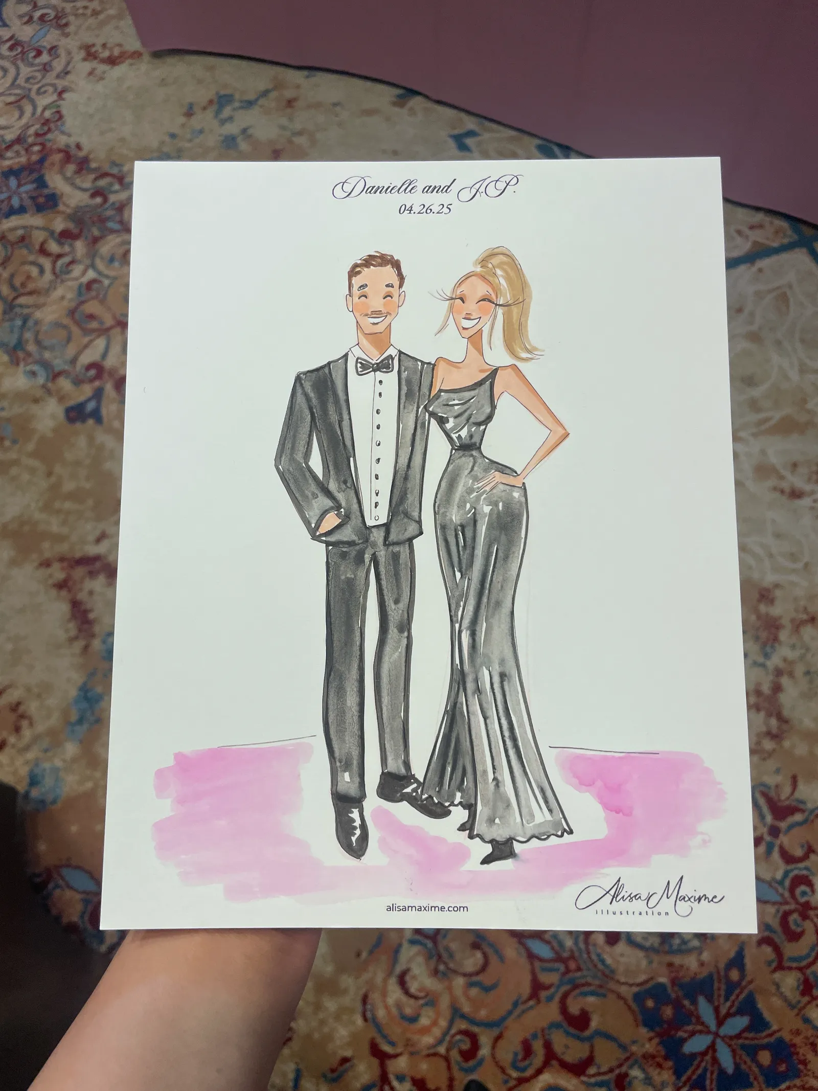 Live fashion sketch 8 from Elegant Wedding Celebration at Rancho Bernardo Inn, San Diego