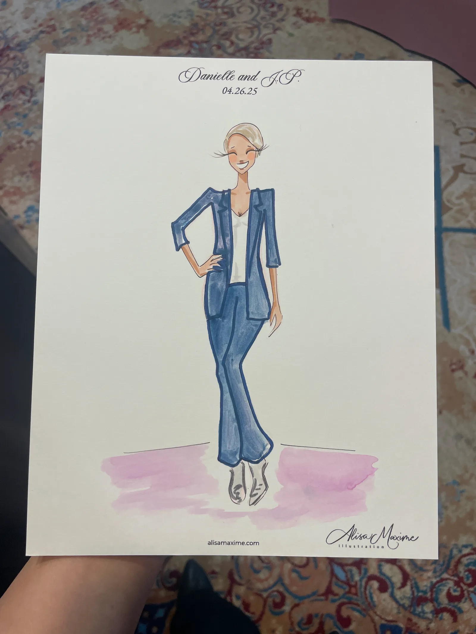 Live fashion sketch 6 from Elegant Wedding Celebration at Rancho Bernardo Inn, San Diego