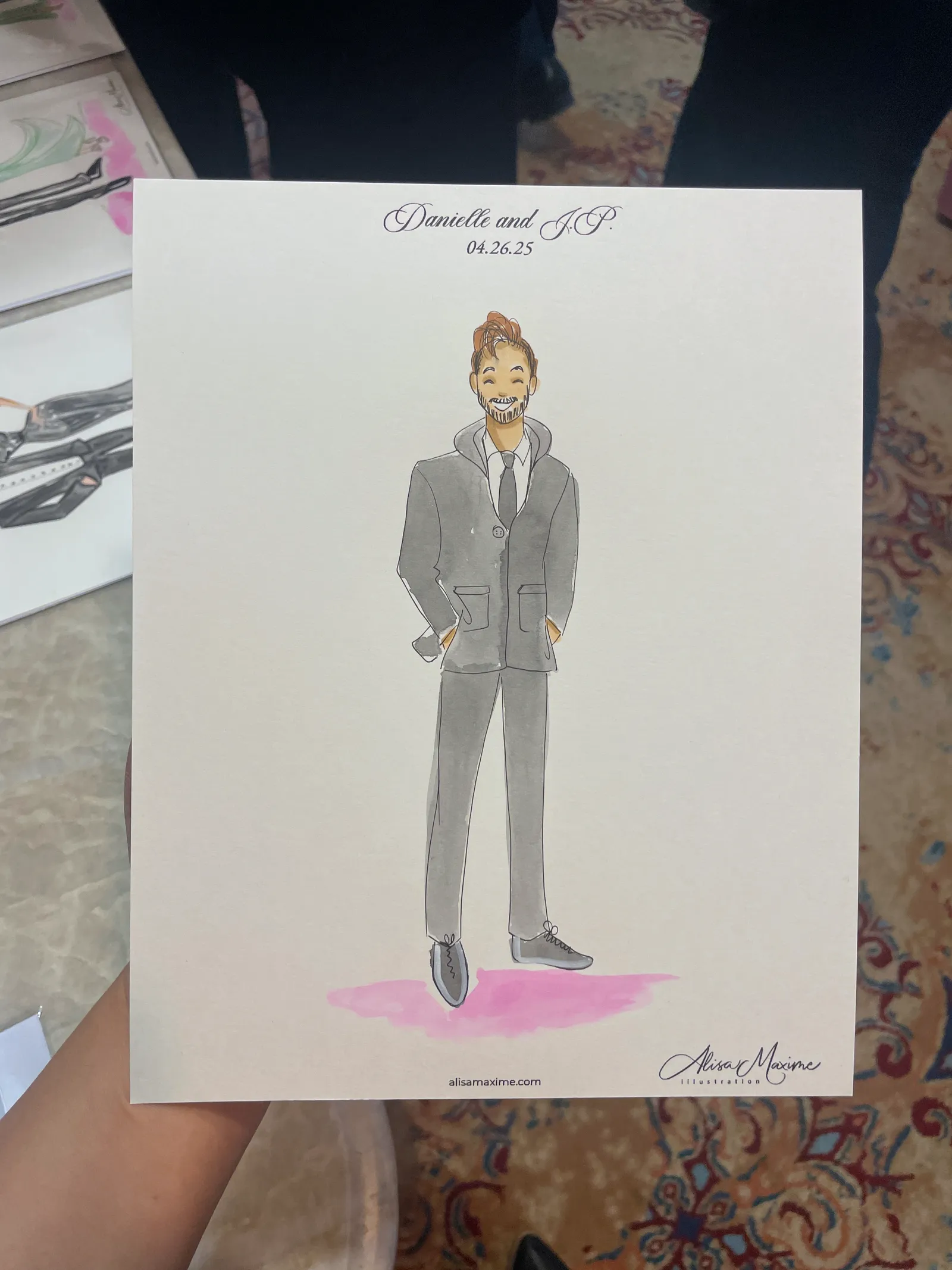 Live fashion sketch 11 from Elegant Wedding Celebration at Rancho Bernardo Inn, San Diego
