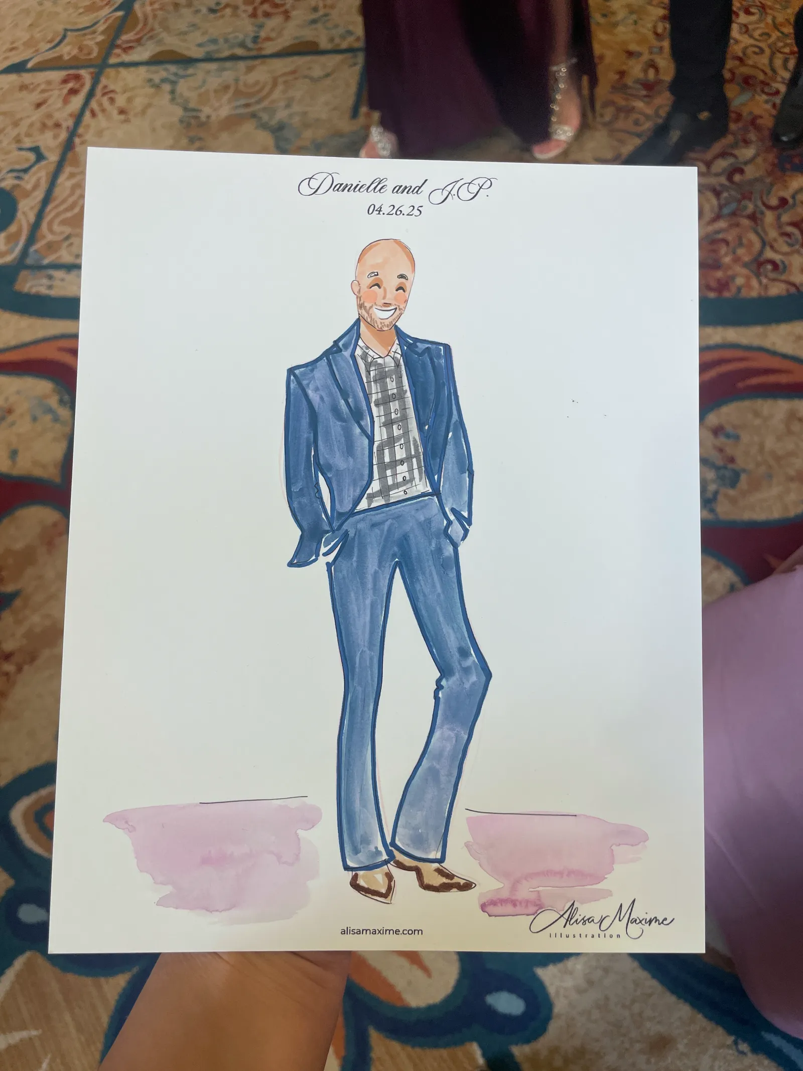 Live fashion sketch 12 from Elegant Wedding Celebration at Rancho Bernardo Inn, San Diego
